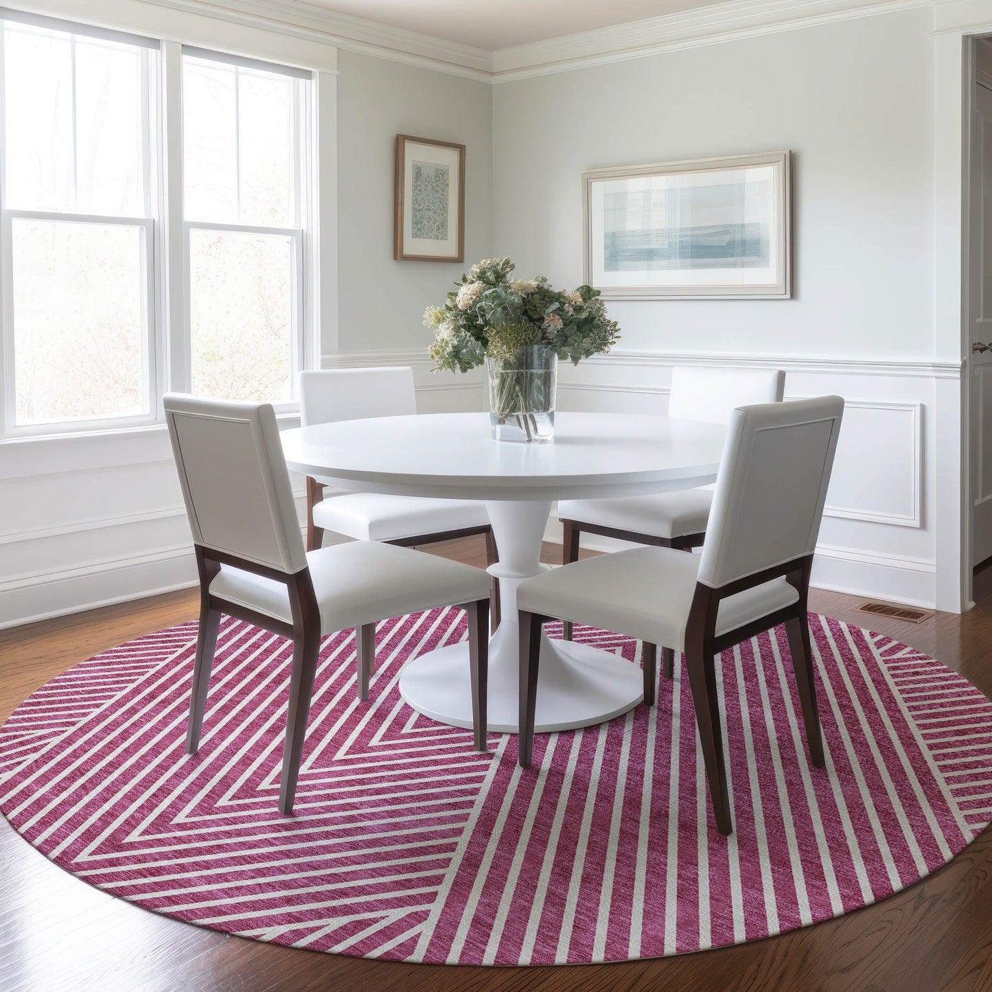 Tapis moderne Geo Chantille lavable en machine pour intérieur/extérieur