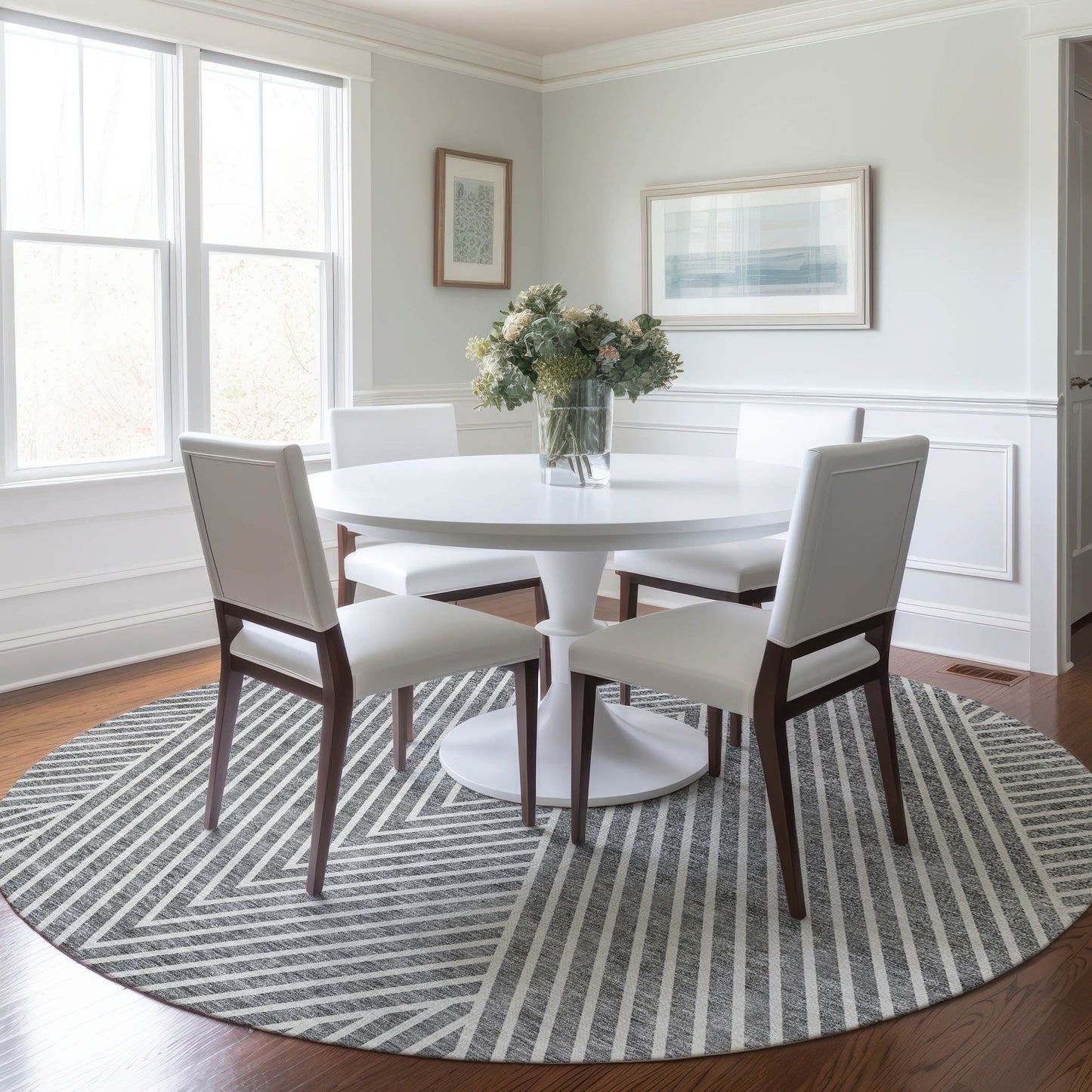 Tapis moderne Geo Chantille lavable en machine pour intérieur/extérieur
