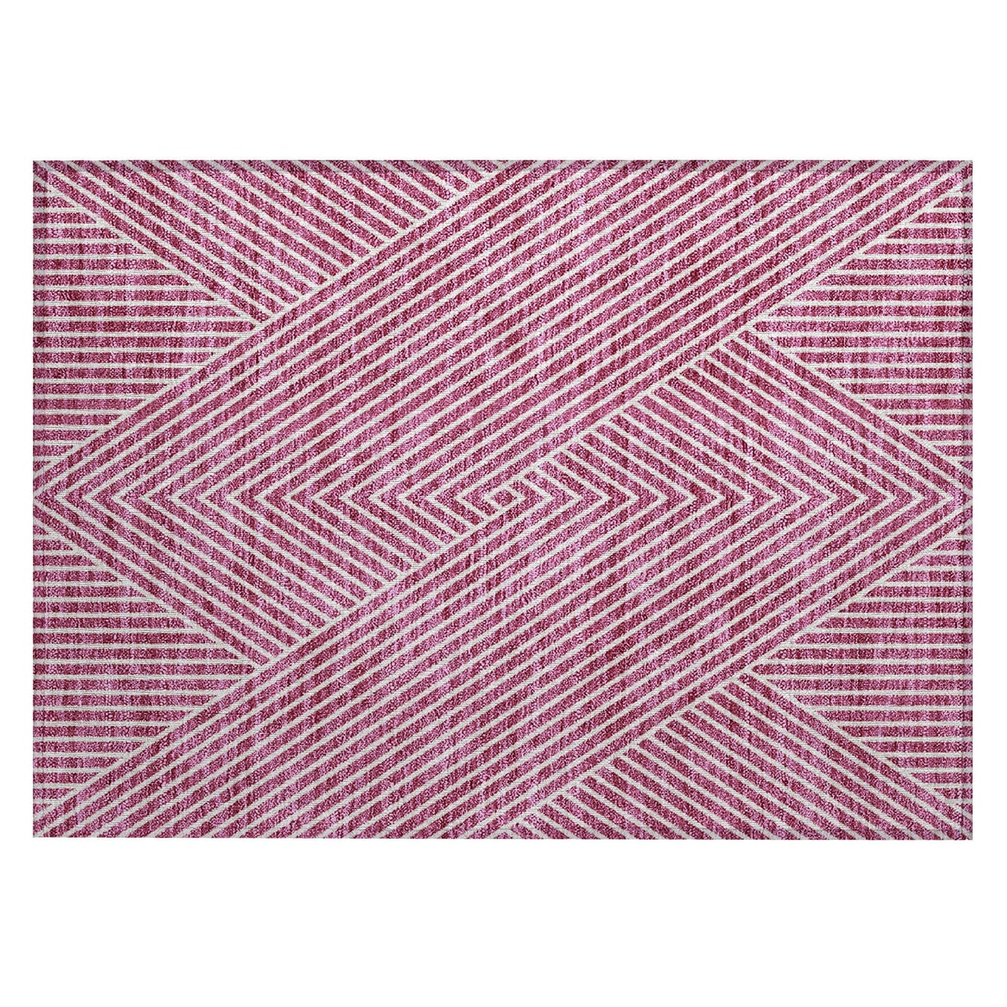 Tapis moderne Geo Chantille lavable en machine pour intérieur/extérieur