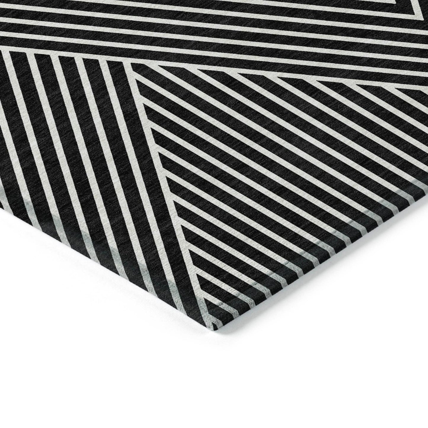 Tapis moderne Geo Chantille lavable en machine pour intérieur/extérieur