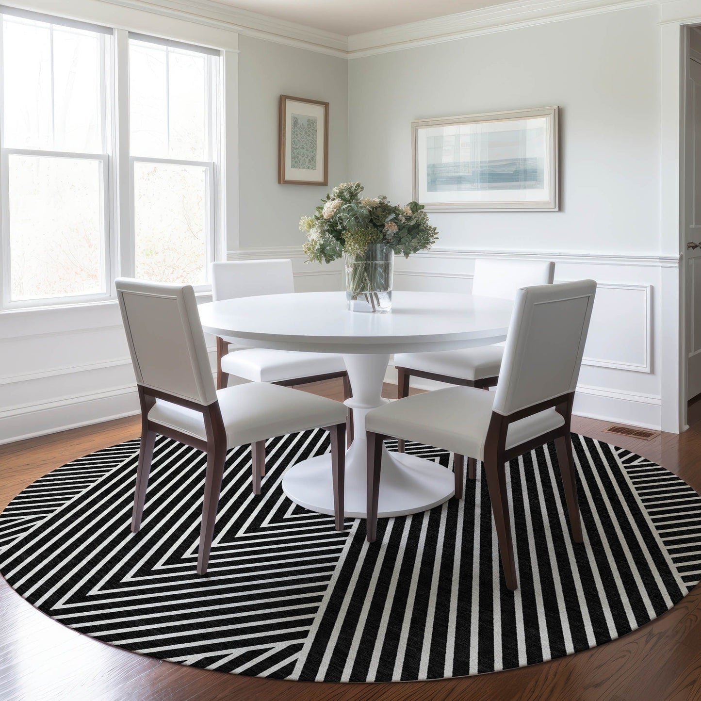 Tapis moderne Geo Chantille lavable en machine pour intérieur/extérieur