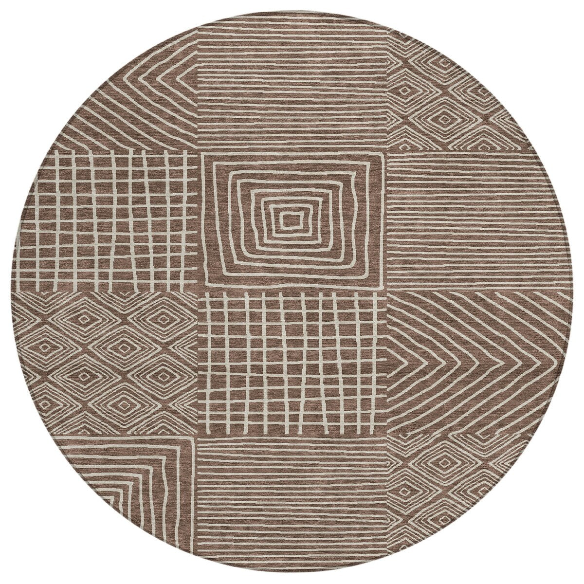 Tapis Chantille moderne en mosaïque lavable en machine pour intérieur/extérieur