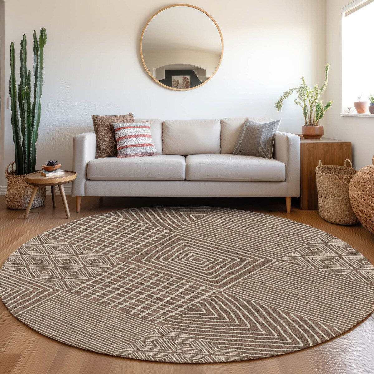 Tapis Chantille moderne en mosaïque lavable en machine pour intérieur/extérieur