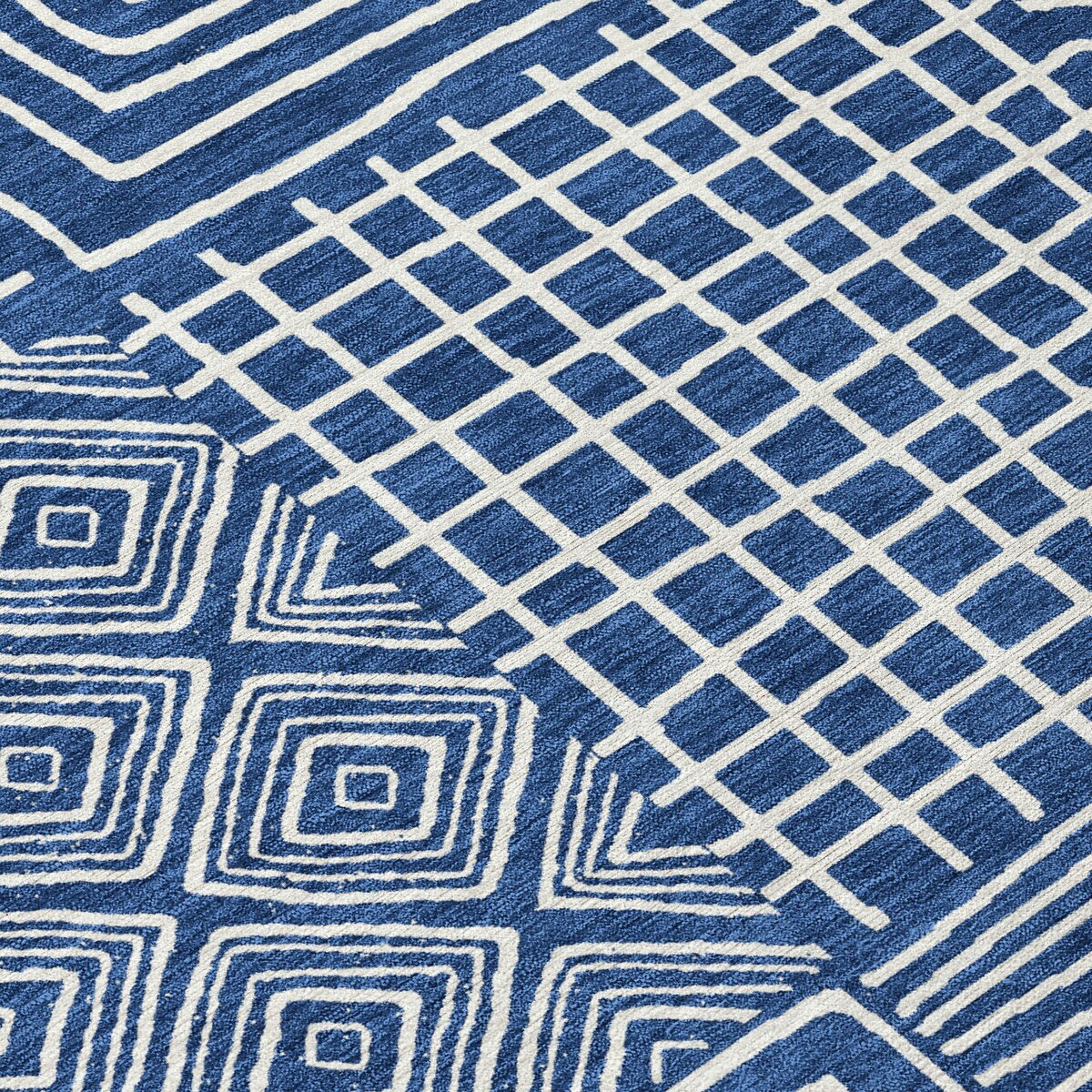 Tapis Chantille moderne en mosaïque lavable en machine pour intérieur/extérieur