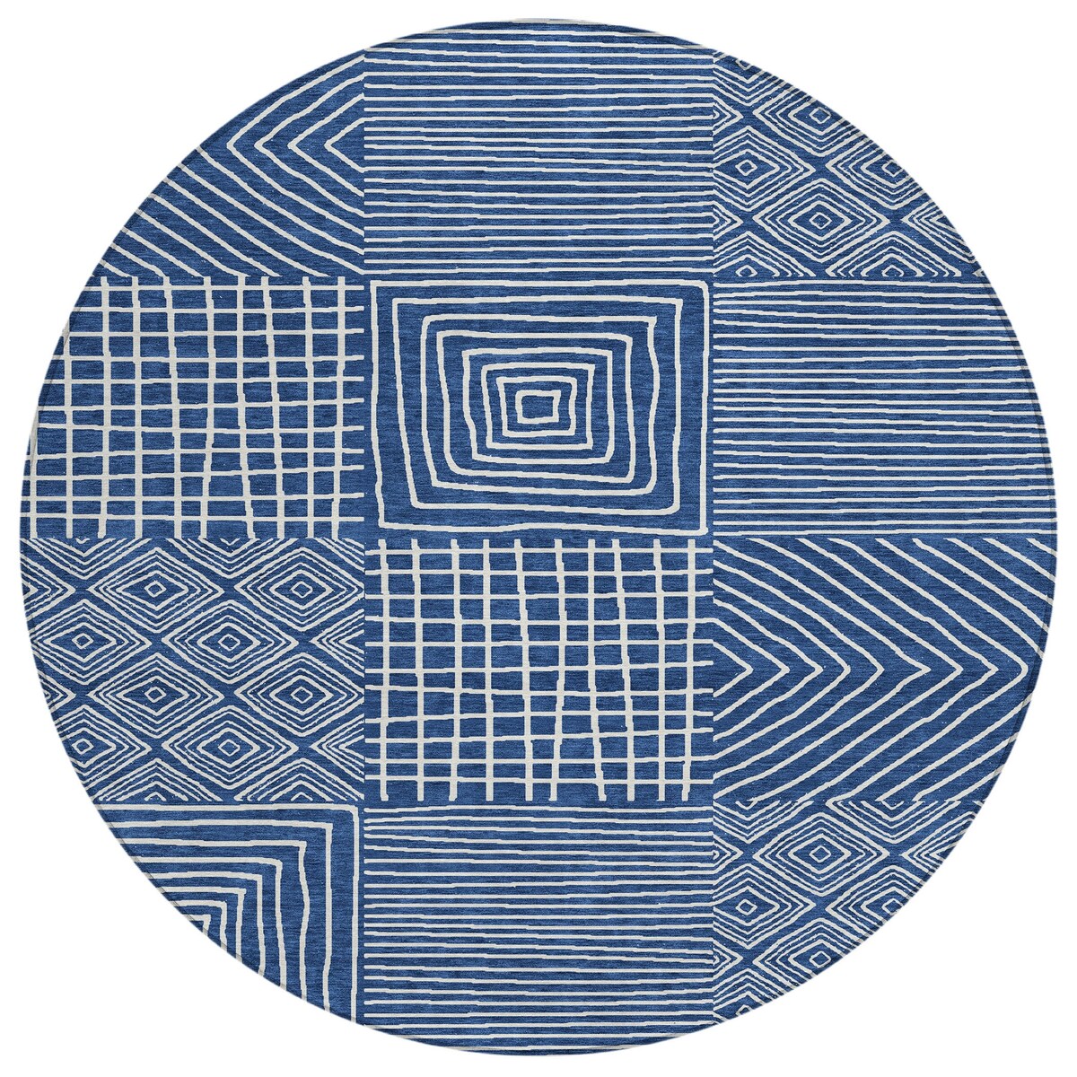 Tapis Chantille moderne en mosaïque lavable en machine pour intérieur/extérieur