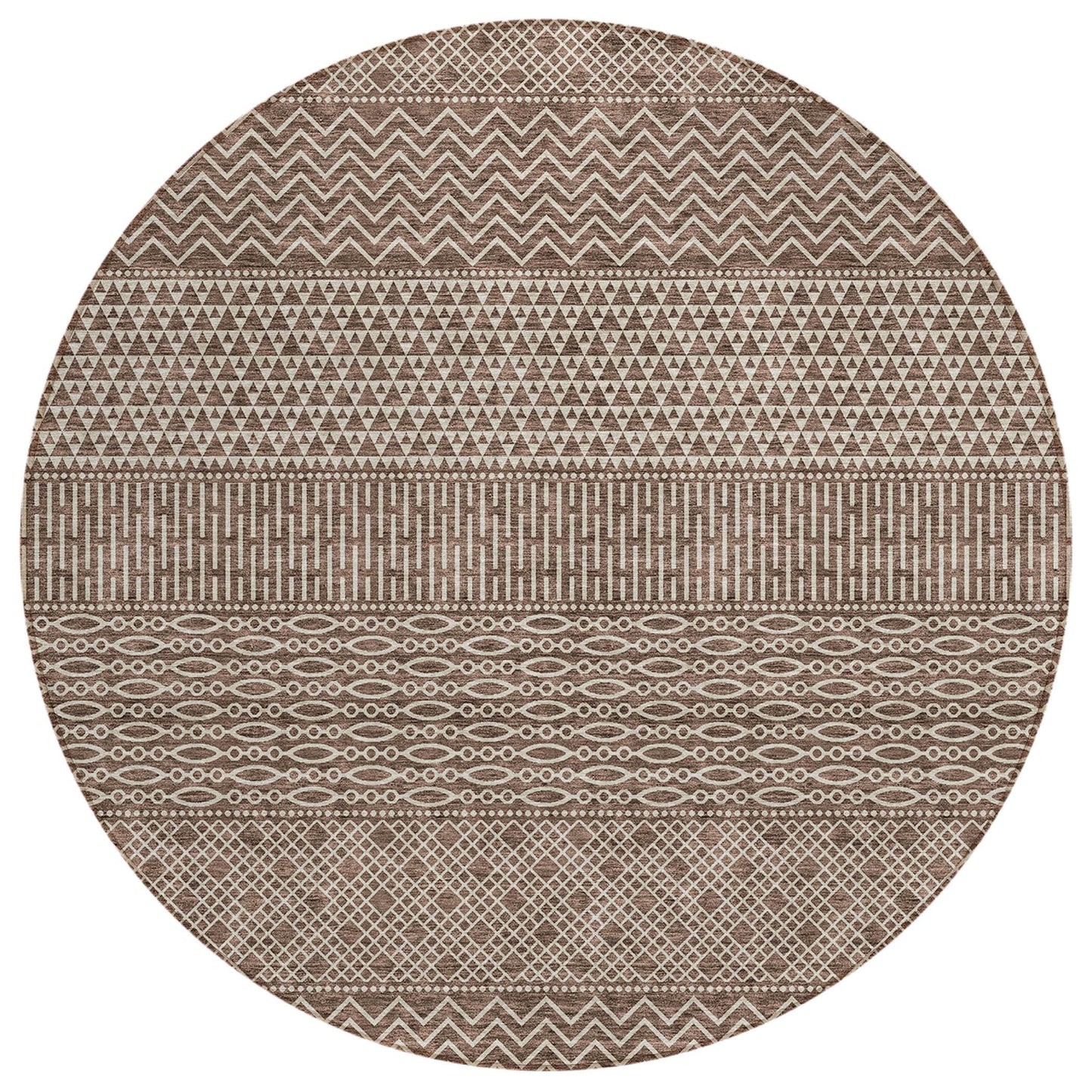 Tapis Chantille moderne à rayures lavable en machine pour intérieur/extérieur
