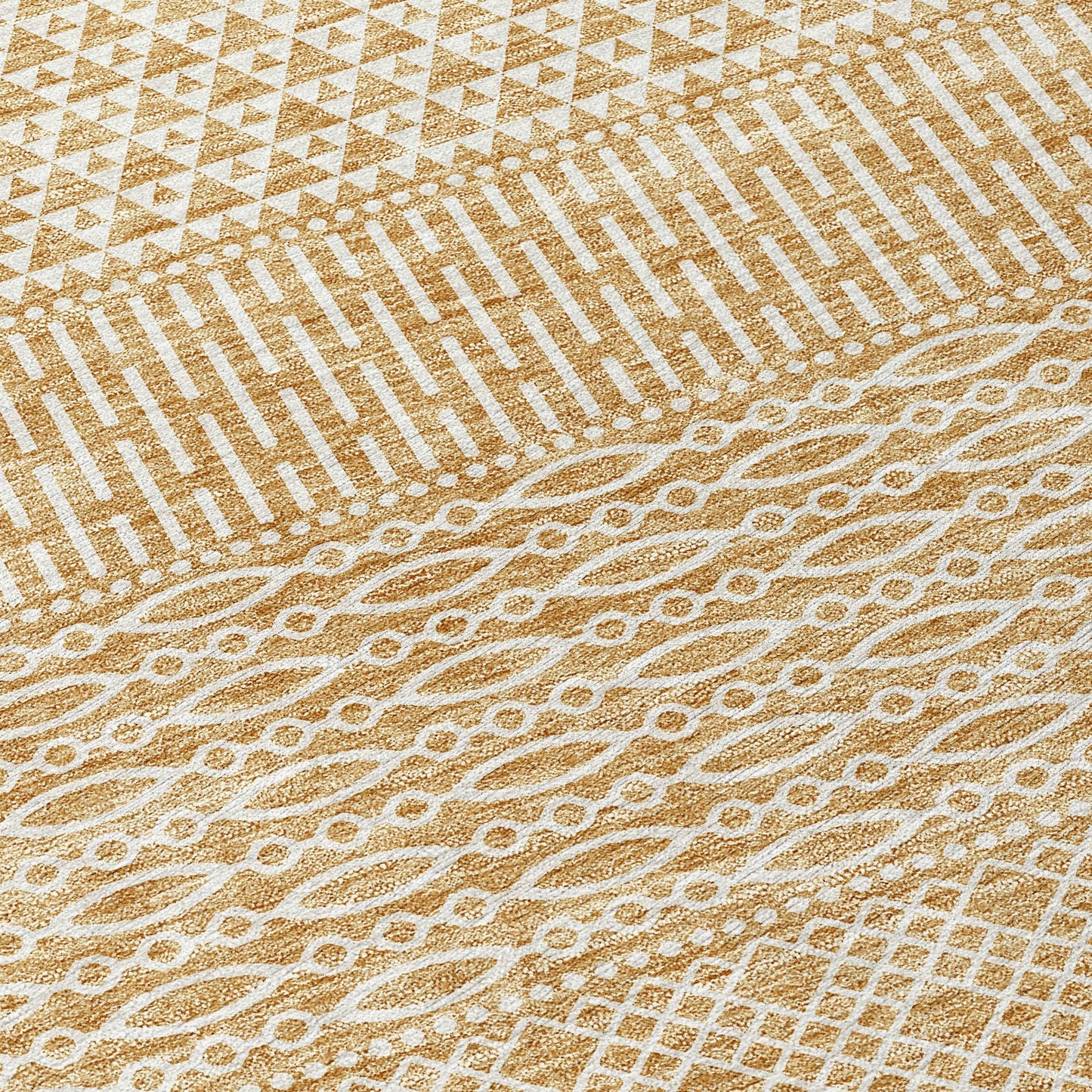 Tapis Chantille moderne à rayures lavable en machine pour intérieur/extérieur