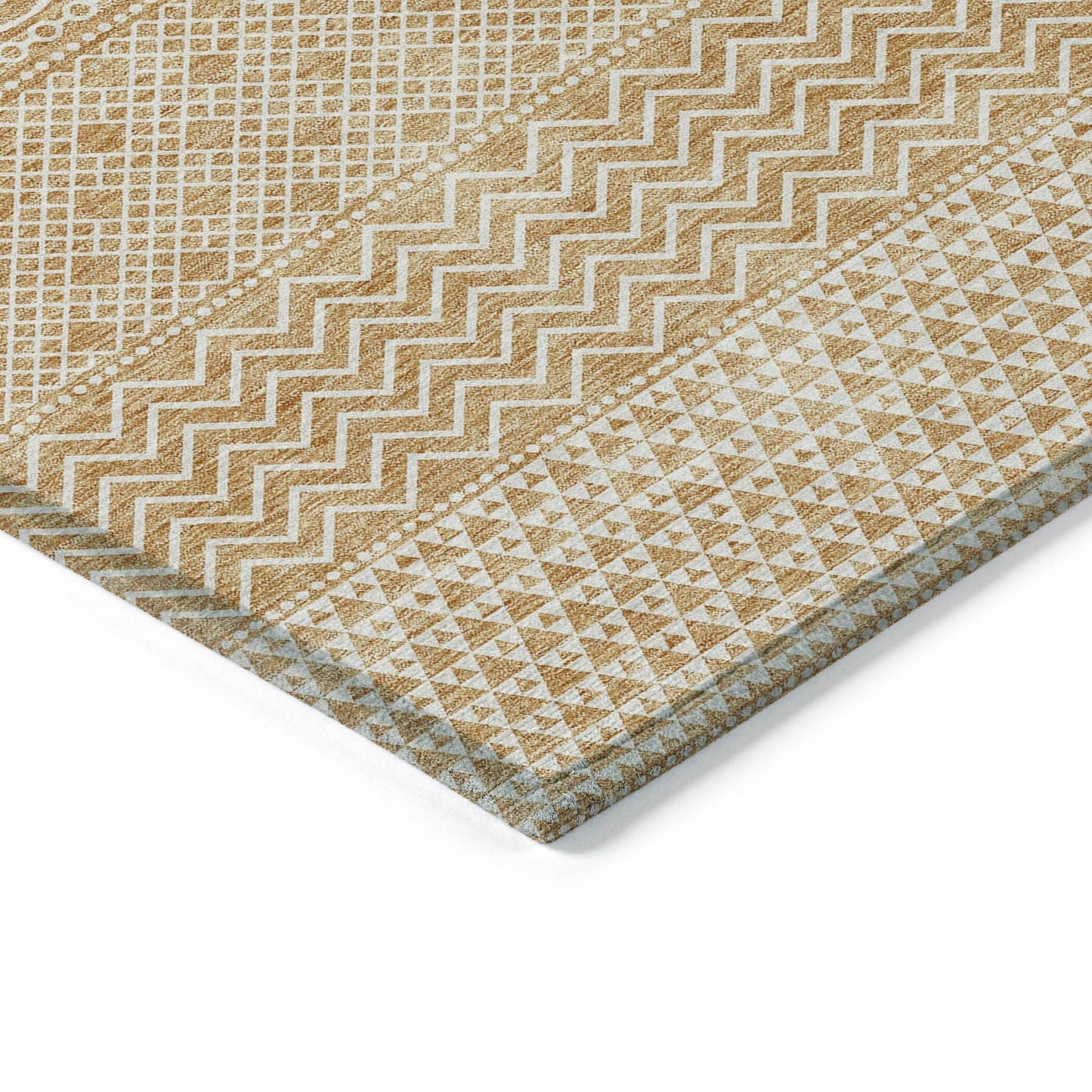Tapis Chantille moderne à rayures lavable en machine pour intérieur/extérieur