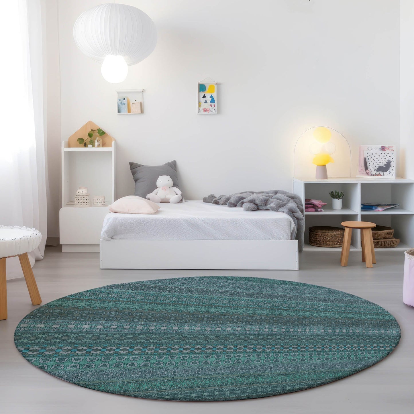 Tapis Chantille à rayures marocaines lavable en machine pour intérieur/extérieur