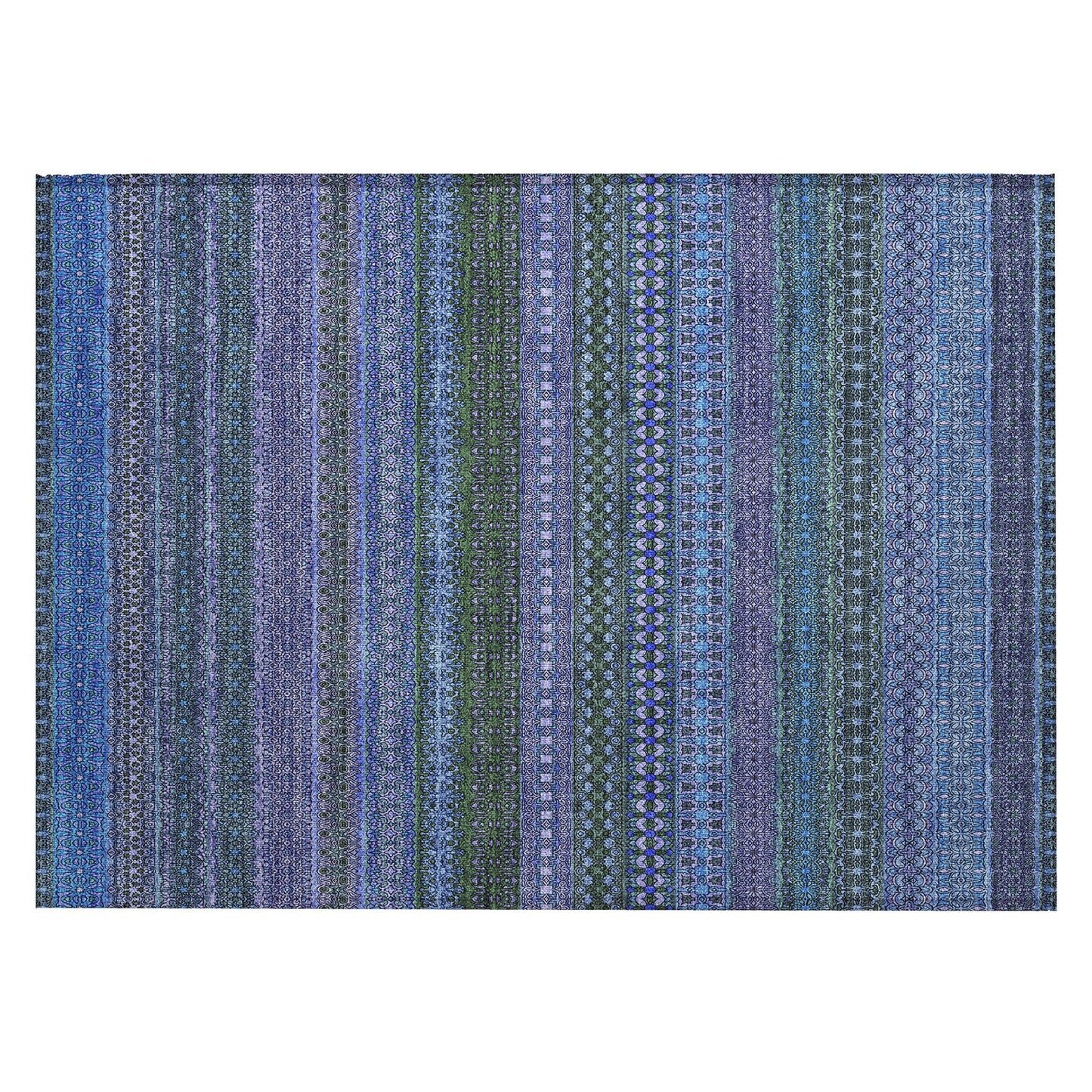 Tapis Chantille à rayures marocaines lavable en machine pour intérieur/extérieur