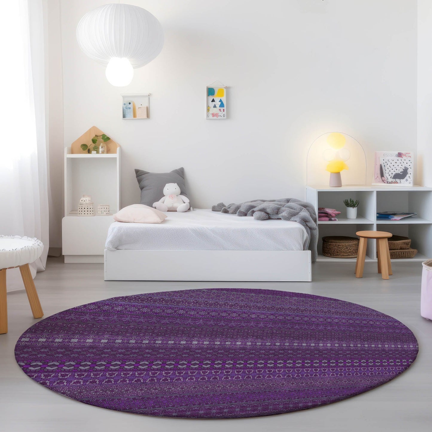 Tapis Chantille à rayures marocaines lavable en machine pour intérieur/extérieur