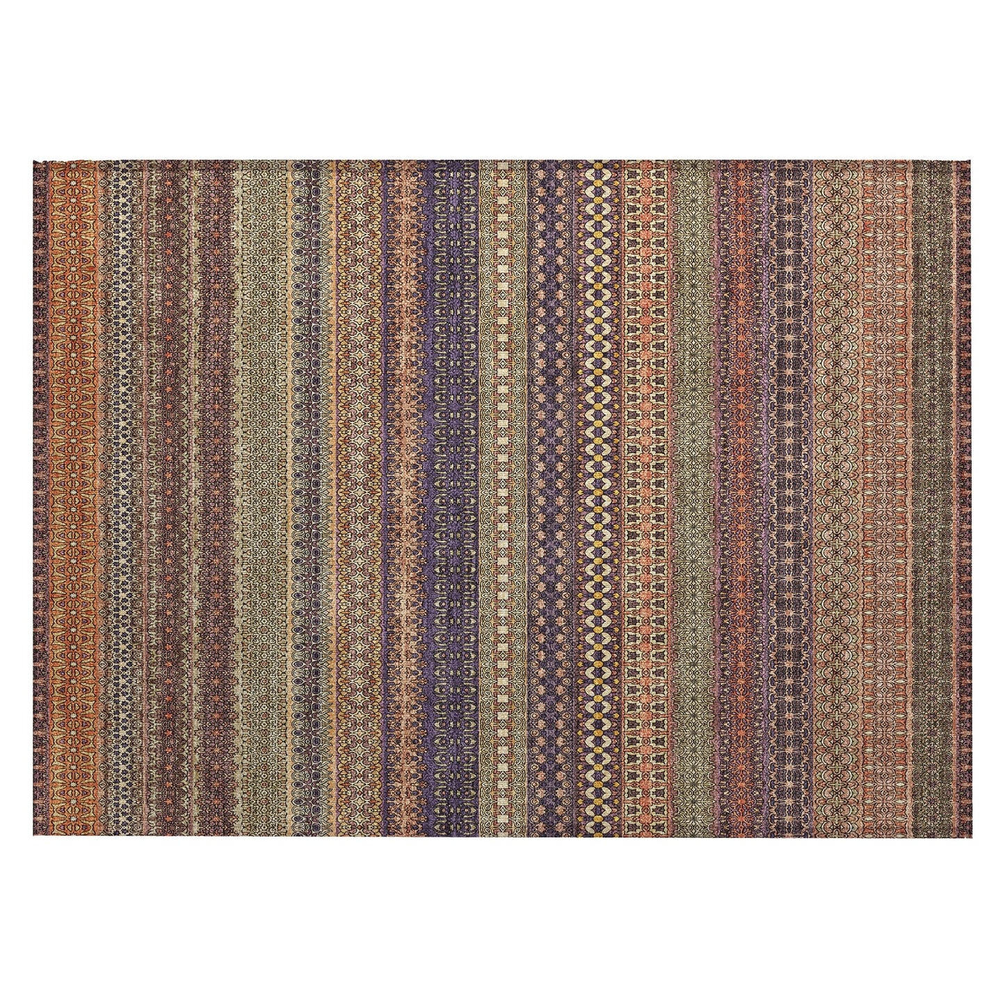 Tapis Chantille à rayures marocaines lavable en machine pour intérieur/extérieur