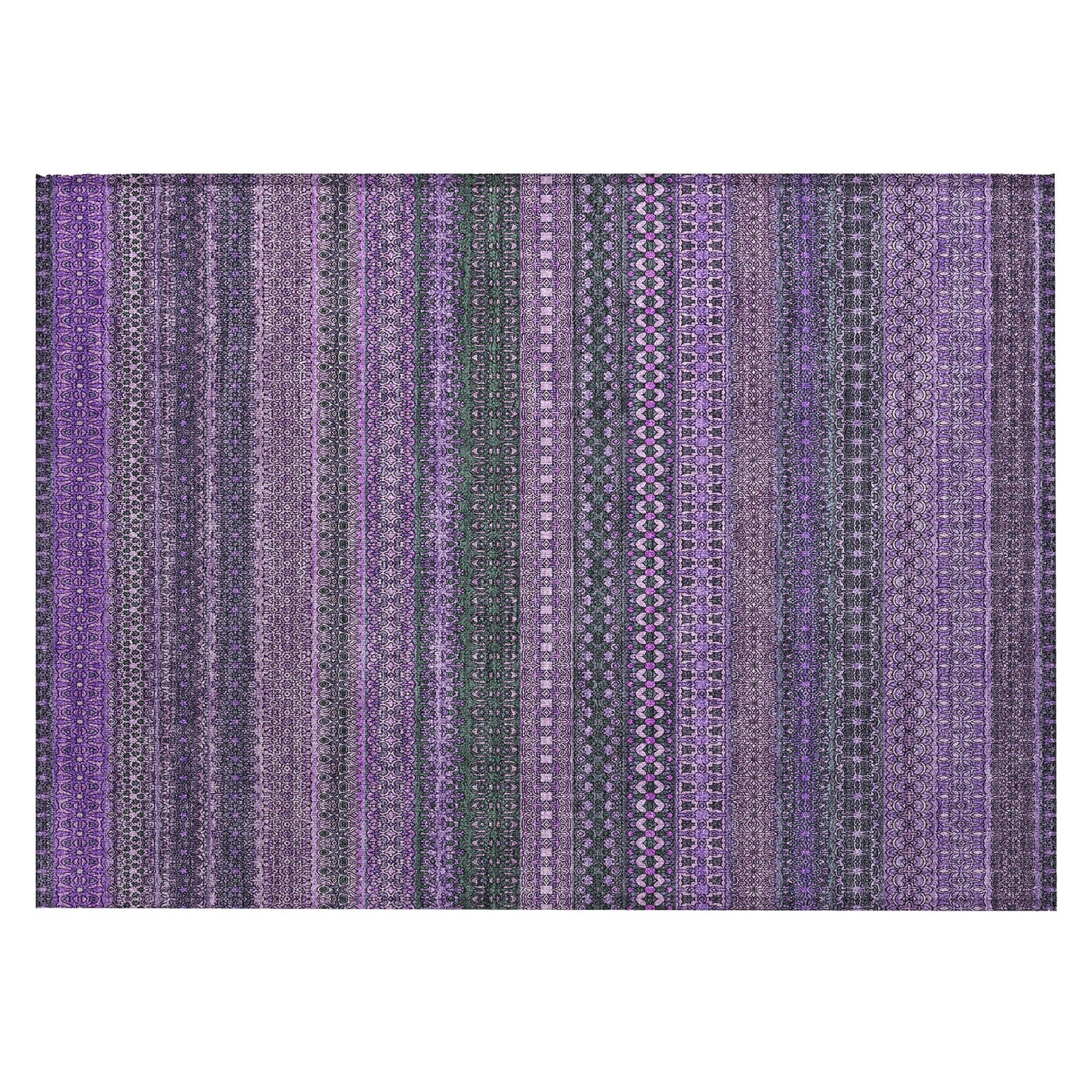 Tapis Chantille à rayures marocaines lavable en machine pour intérieur/extérieur