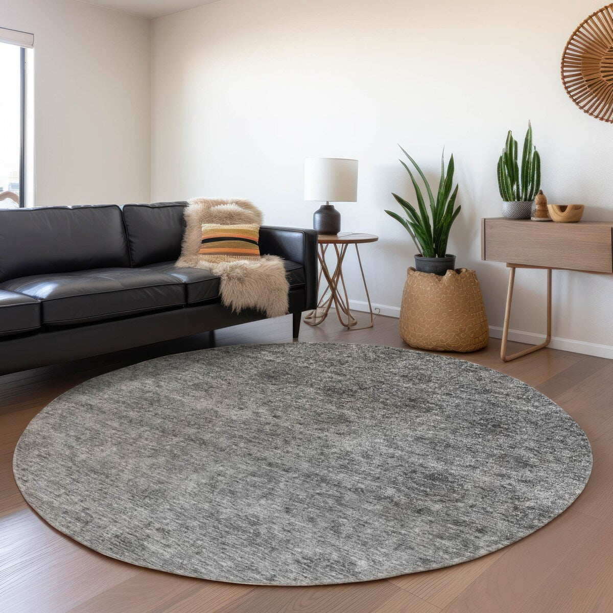 Tapis Chantille damassé ombré lavable en machine pour intérieur/extérieur