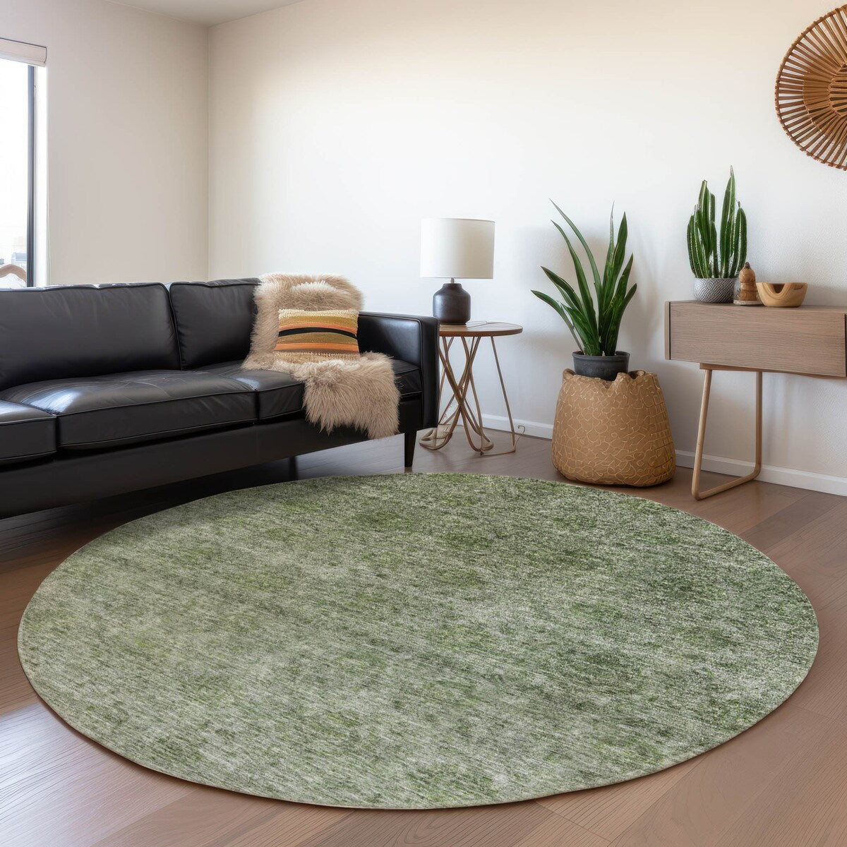 Tapis Chantille damassé ombré lavable en machine pour intérieur/extérieur
