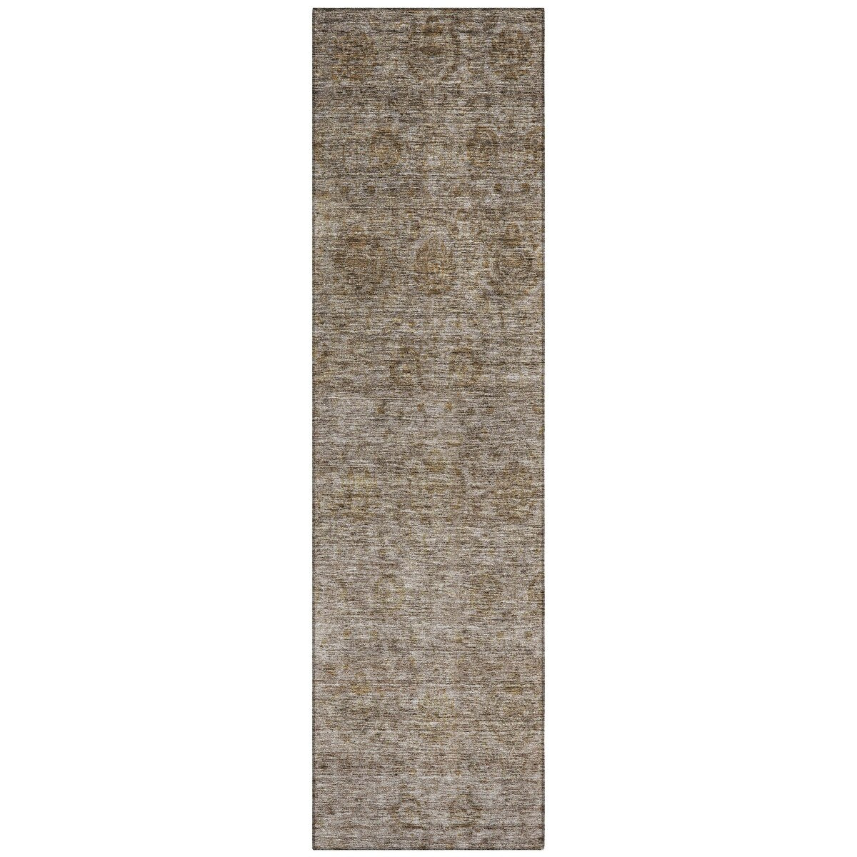 Tapis Chantille damassé ombré lavable en machine pour intérieur/extérieur