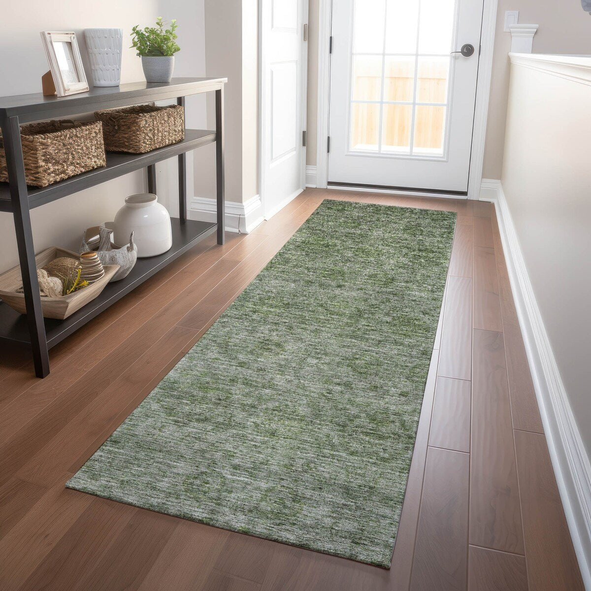 Tapis Chantille damassé ombré lavable en machine pour intérieur/extérieur
