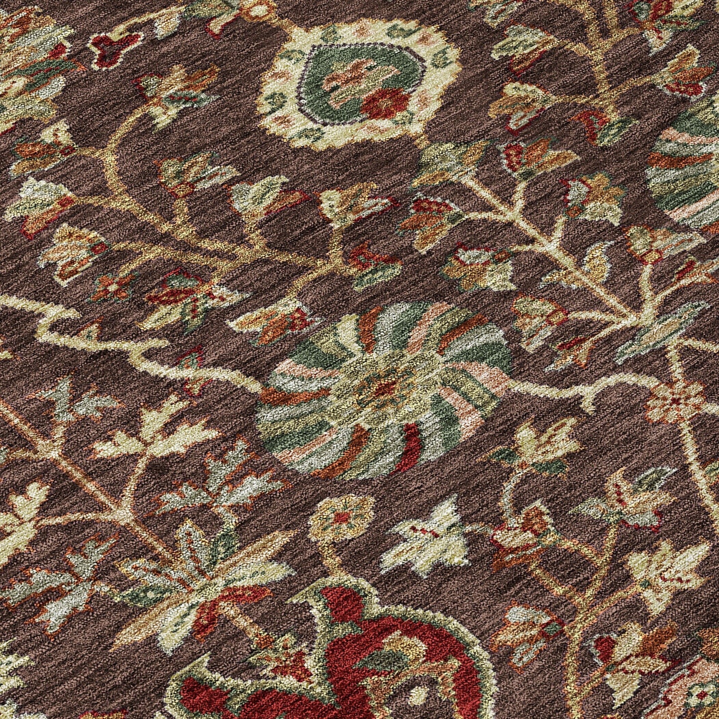 Tapis traditionnel Kashan Chantille lavable en machine pour intérieur/extérieur