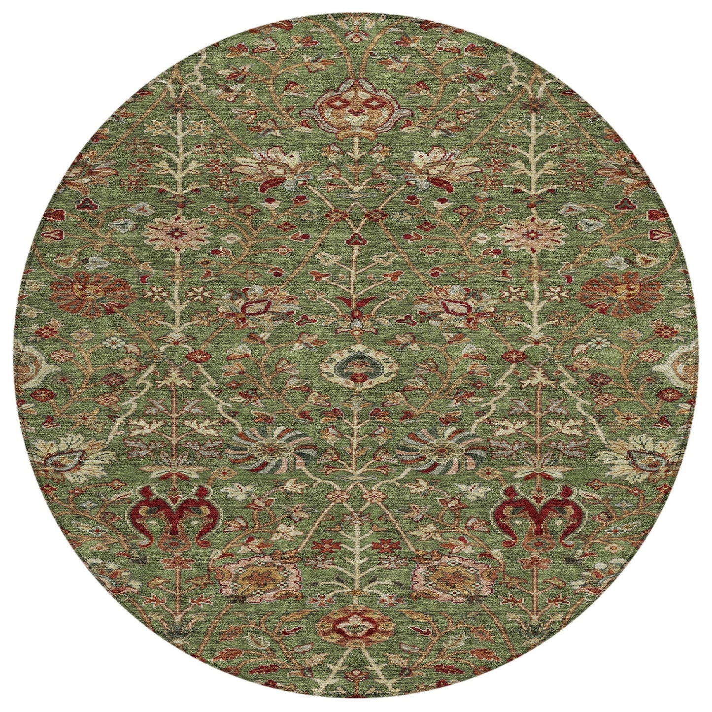 Tapis traditionnel Kashan Chantille lavable en machine pour intérieur/extérieur