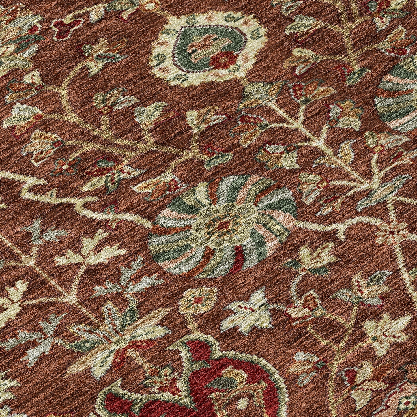 Tapis traditionnel Kashan Chantille lavable en machine pour intérieur/extérieur