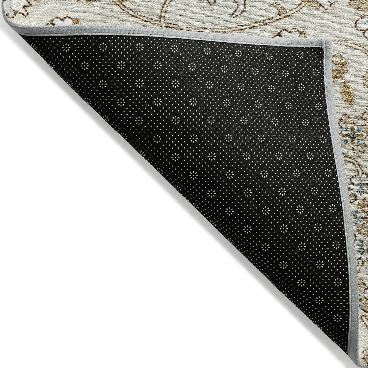 Tapis traditionnel Kashan Chantille lavable en machine pour intérieur/extérieur