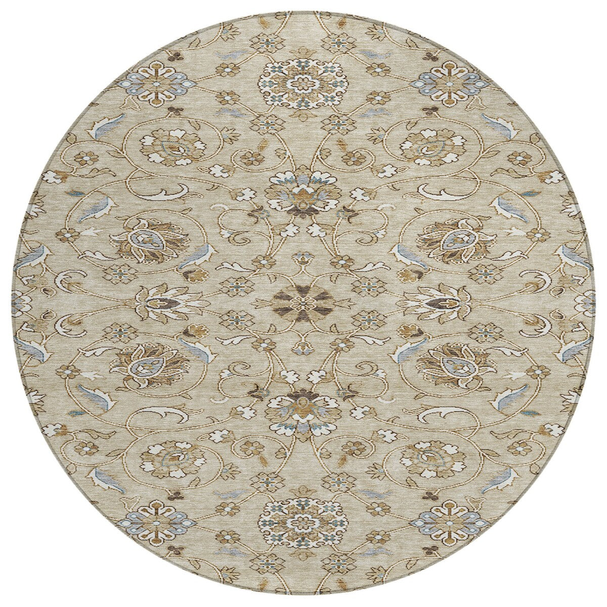 Tapis traditionnel Kashan Chantille lavable en machine pour intérieur/extérieur