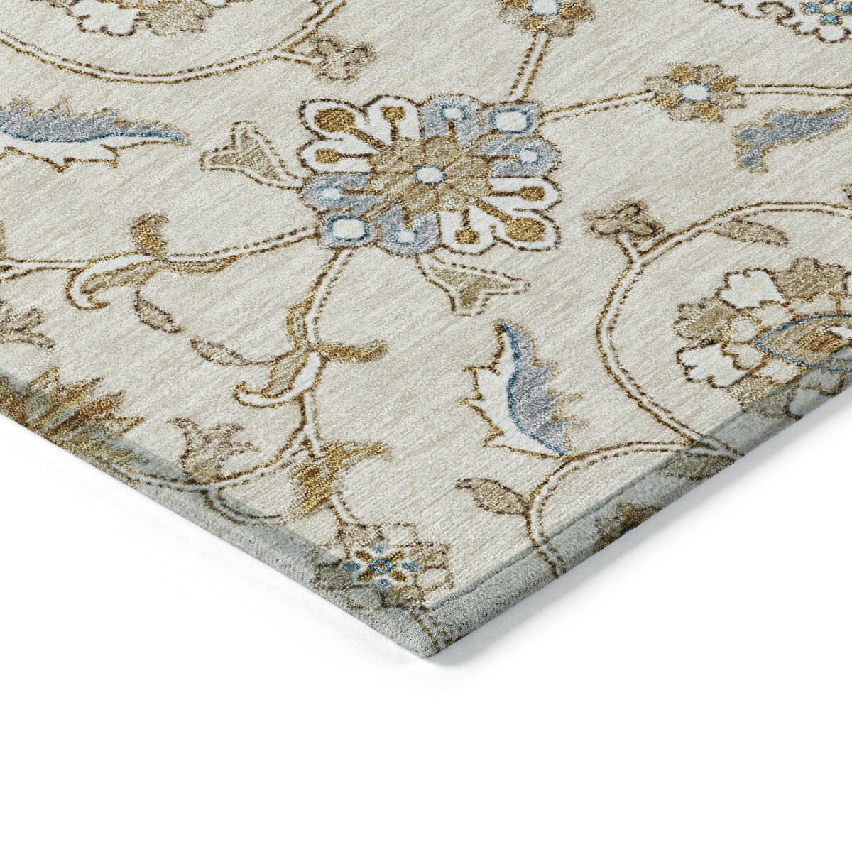 Tapis traditionnel Kashan Chantille lavable en machine pour intérieur/extérieur