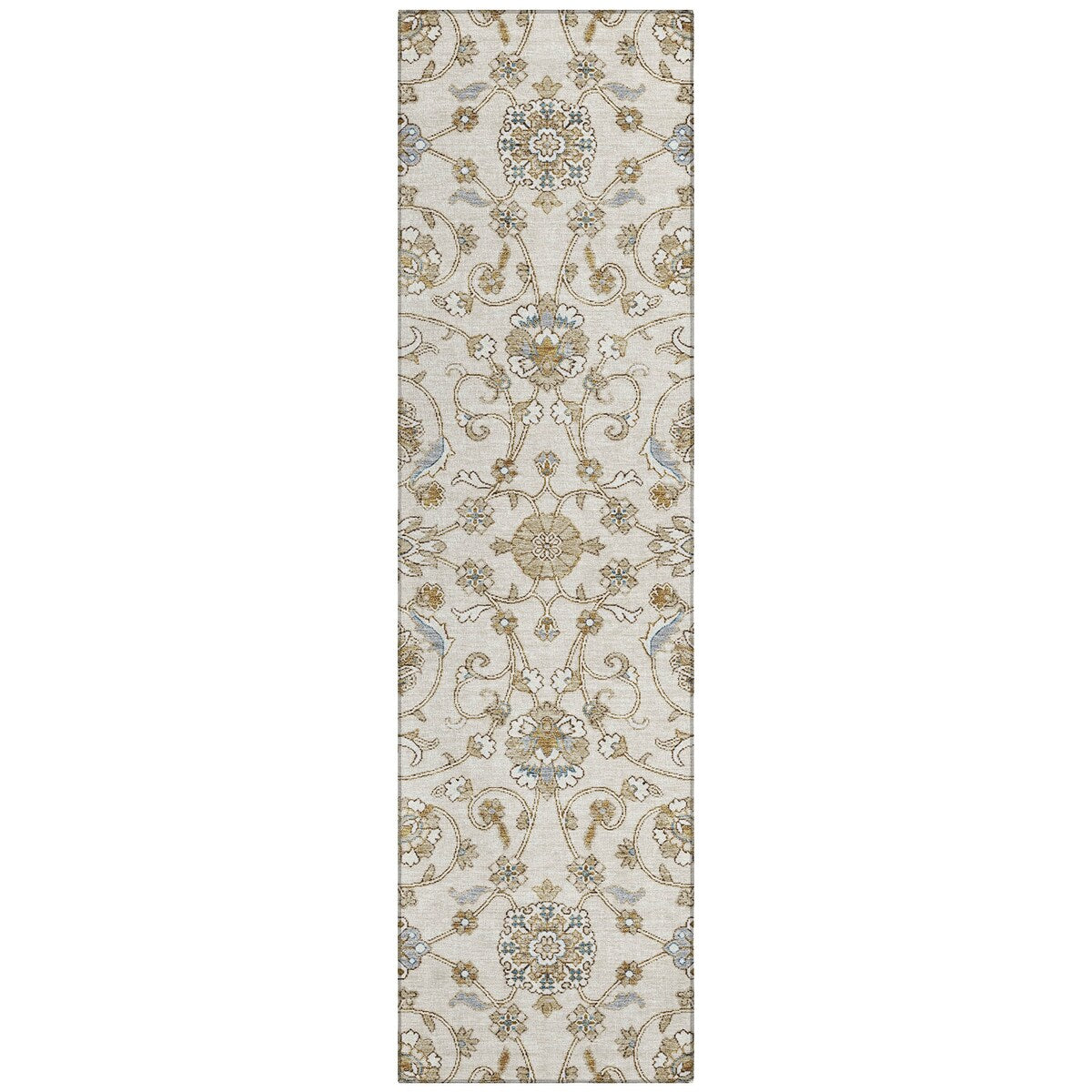 Tapis traditionnel Kashan Chantille lavable en machine pour intérieur/extérieur