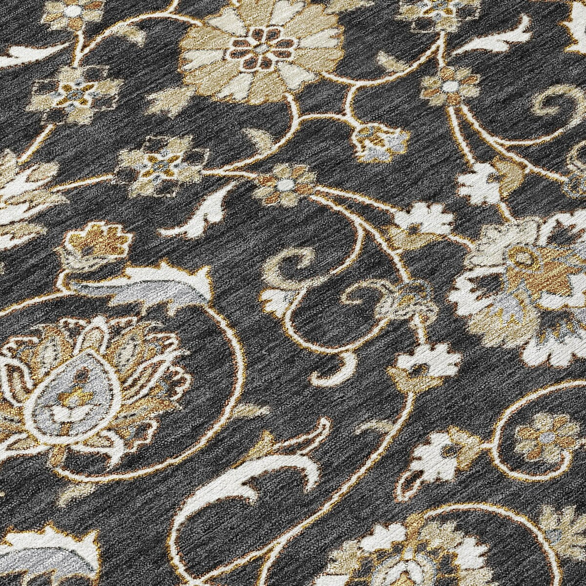 Tapis traditionnel Kashan Chantille lavable en machine pour intérieur/extérieur