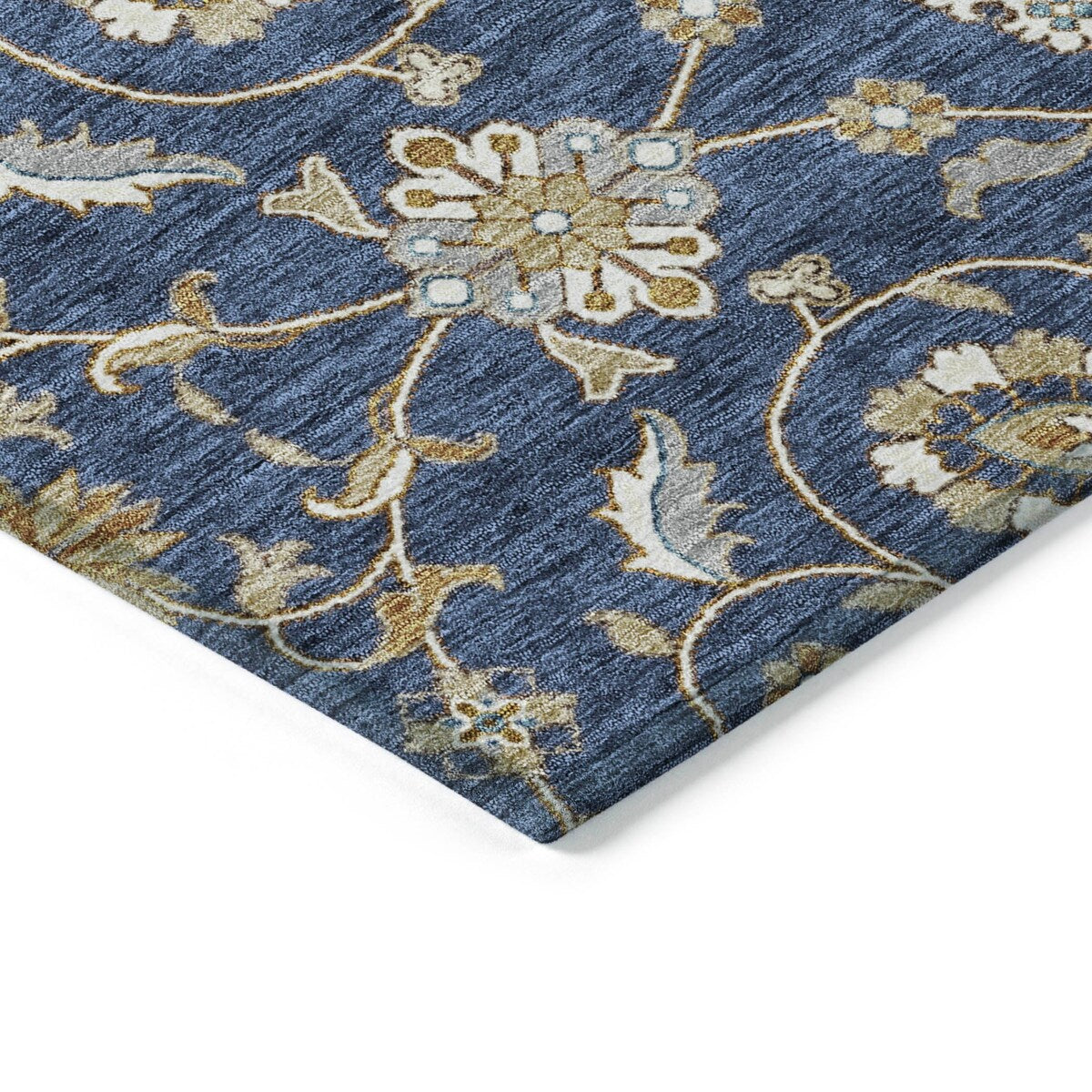 Tapis traditionnel Kashan Chantille lavable en machine pour intérieur/extérieur