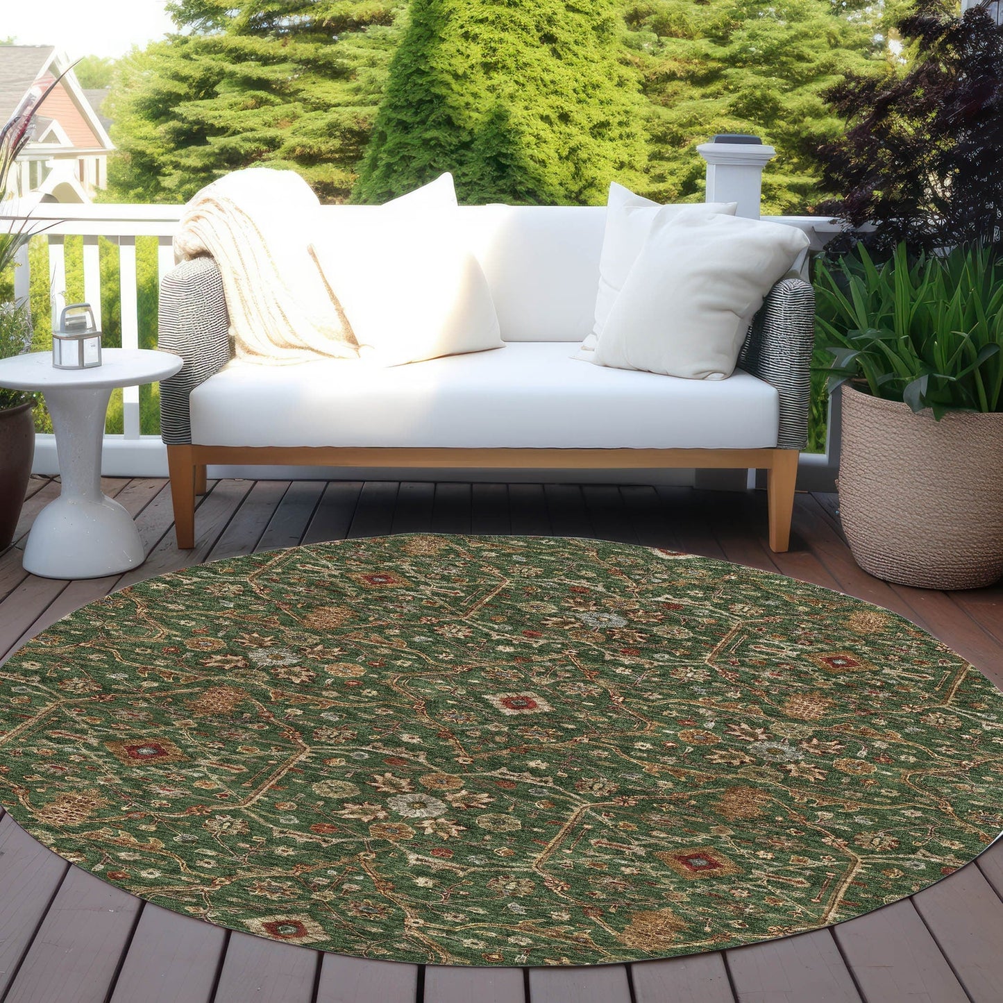 Tapis persan traditionnel Chantille lavable en machine pour intérieur/extérieur