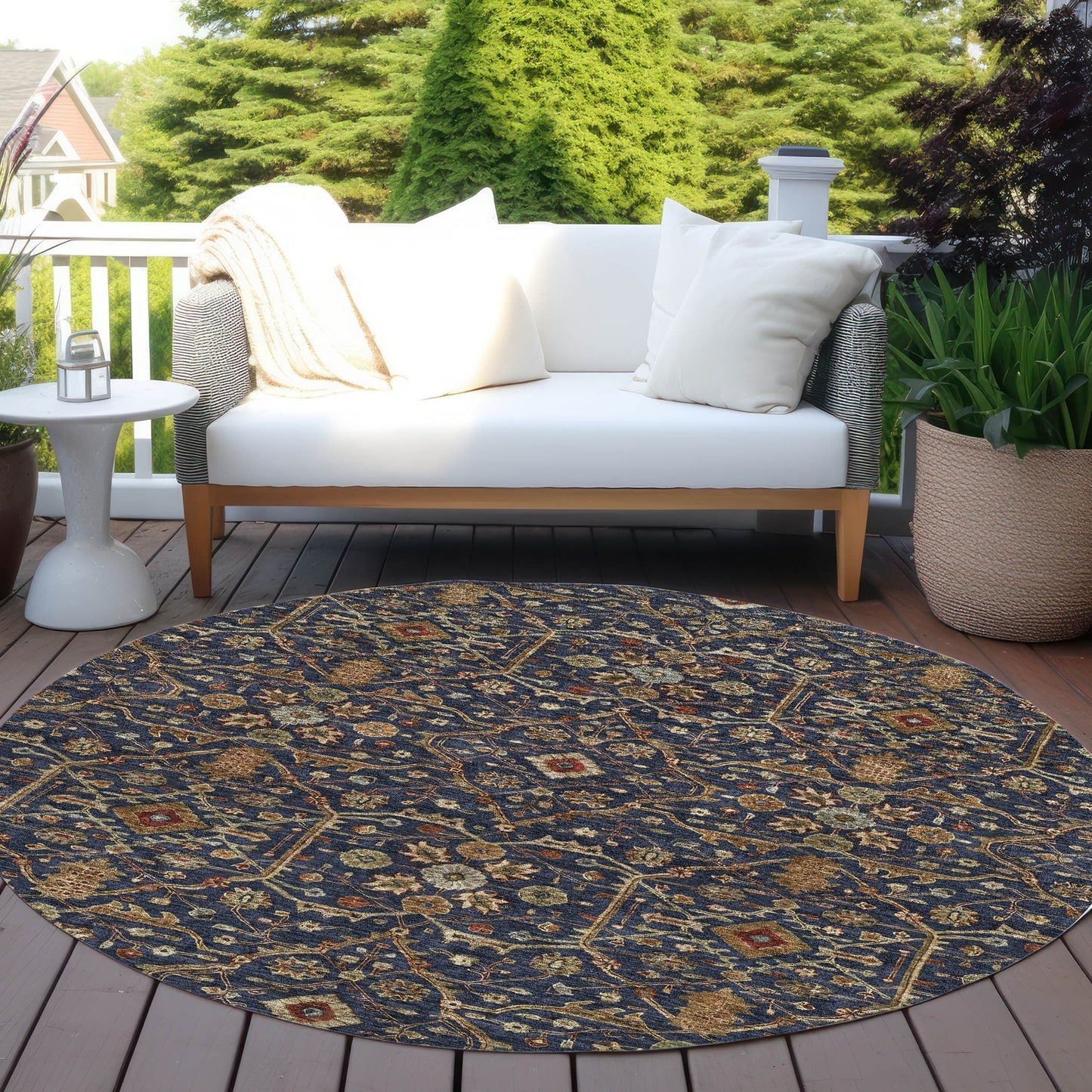 Tapis persan traditionnel Chantille lavable en machine pour intérieur/extérieur