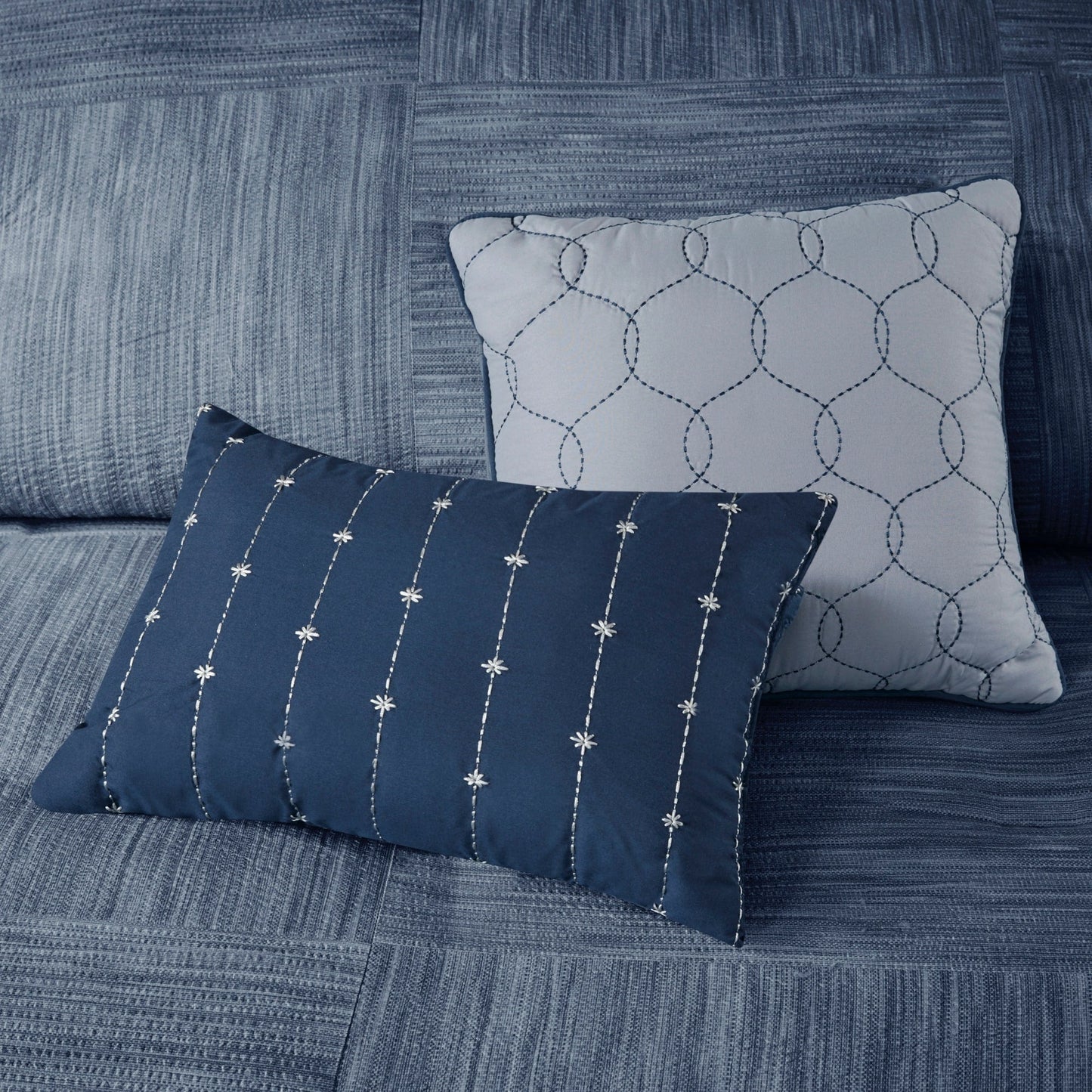Ensemble de couette en seersucker imprimé Madison Park Clayton 7 pièces