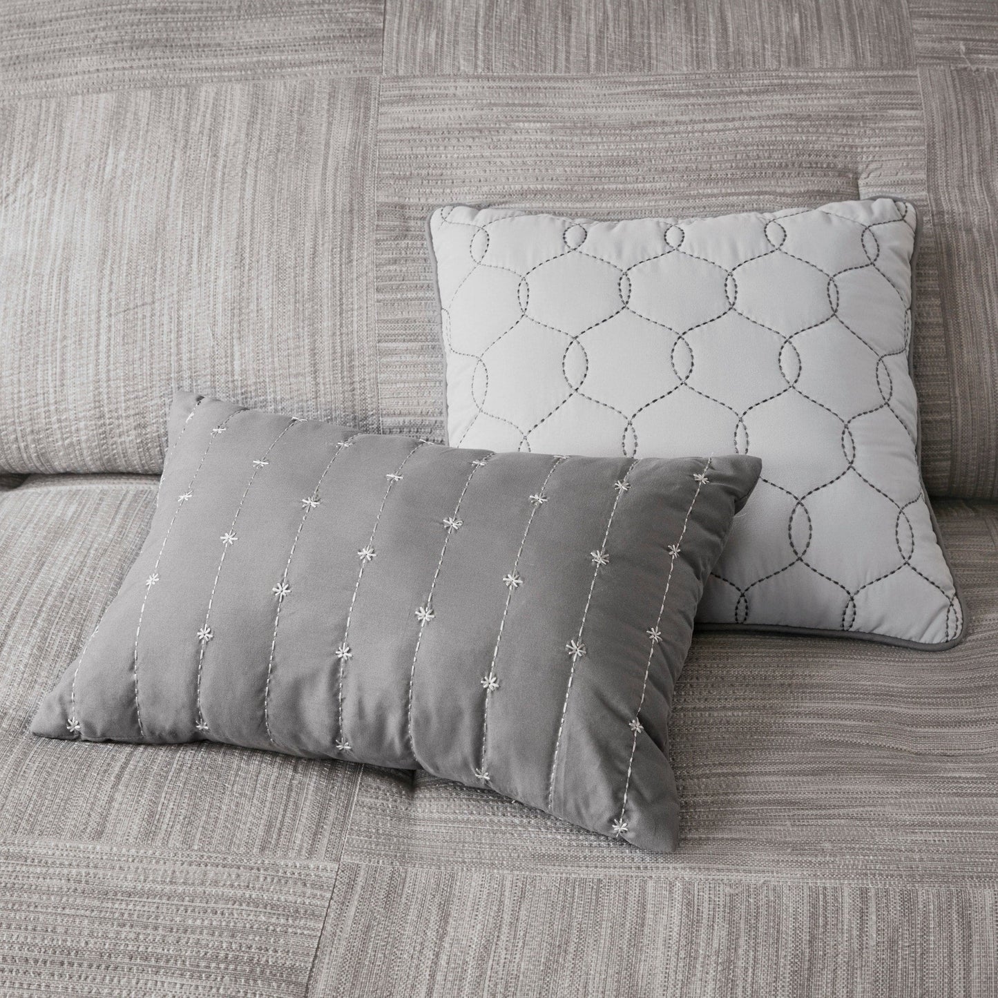 Ensemble de couette en seersucker imprimé Madison Park Clayton 7 pièces
