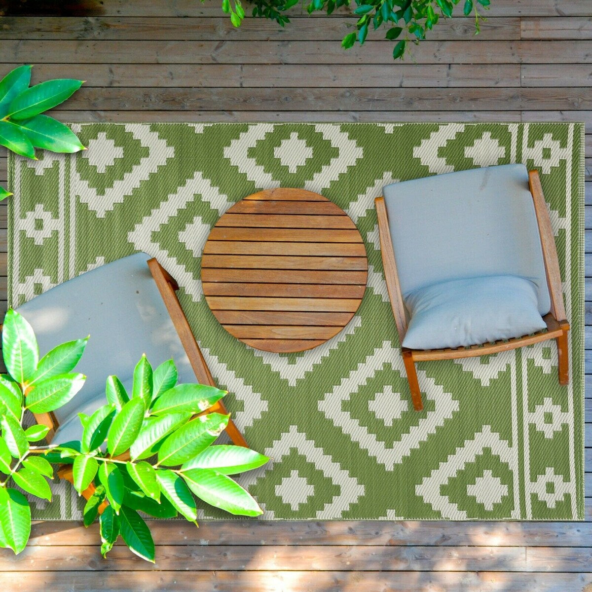 Tapis d'extérieur léger en plastique 100 % écologique Milan Design