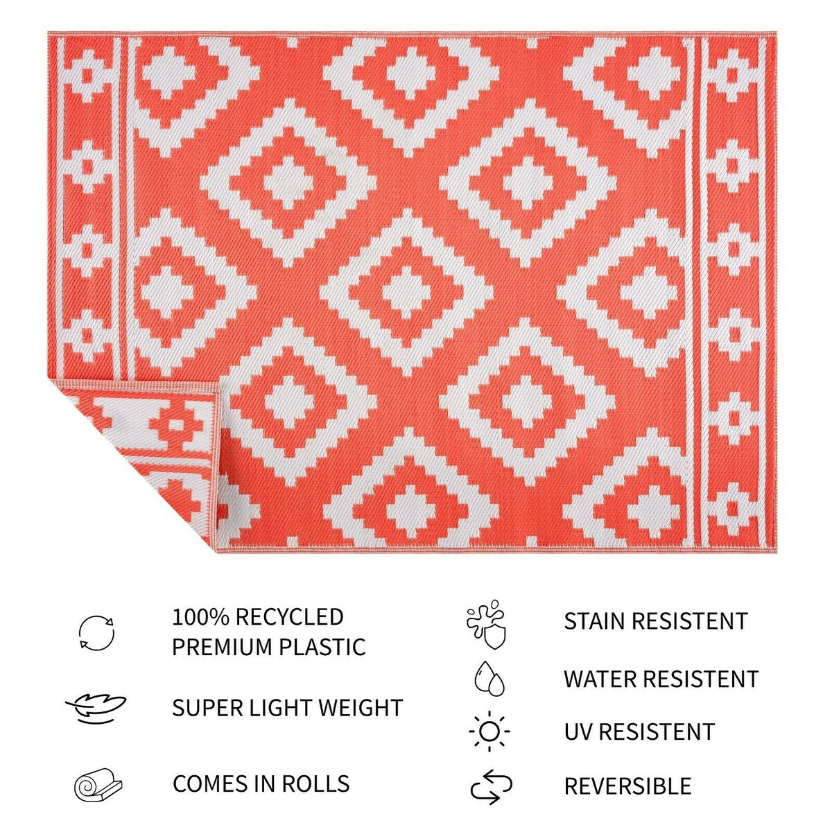 Tapis d'extérieur léger en plastique 100 % écologique Milan Design