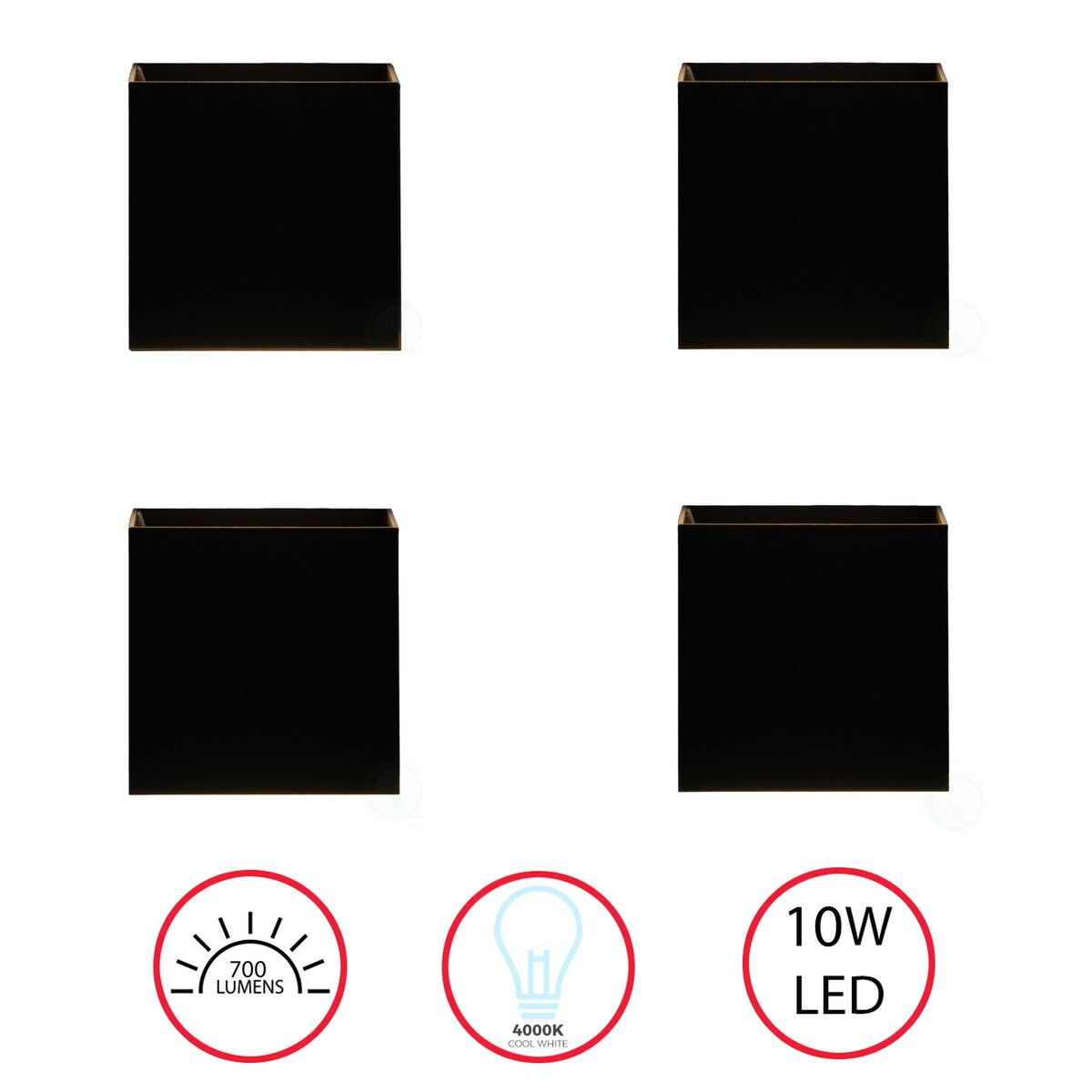 Applique murale moderne LED étanche en aluminium avec faisceau réglable 10 W 4 000 K Blanc froid pour intérieur et extérieur