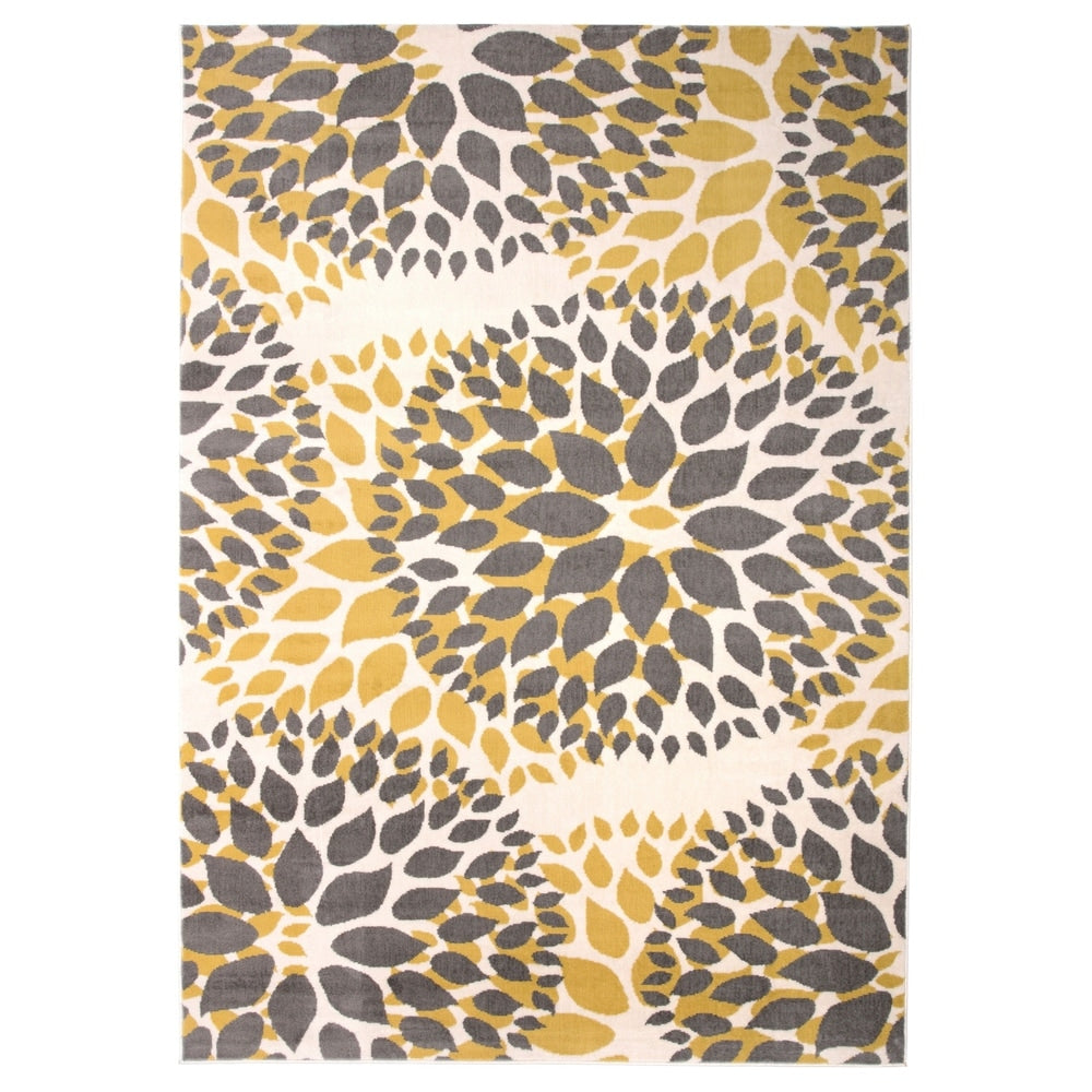 Tapis moderne à motifs floraux circulaires de la World Rug Gallery