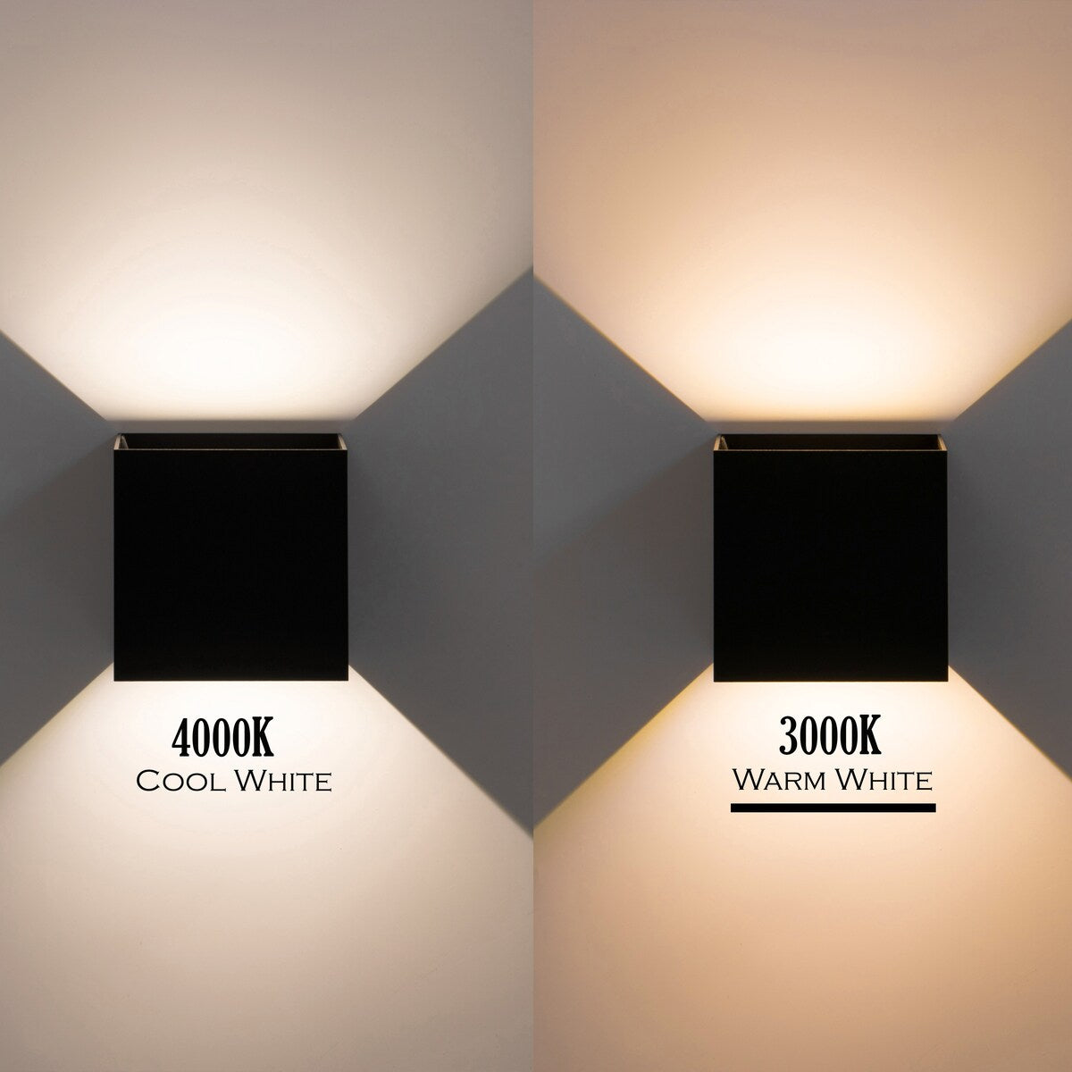 Applique murale moderne LED étanche en aluminium avec faisceau réglable 10 W 4 000 K Blanc froid pour intérieur et extérieur