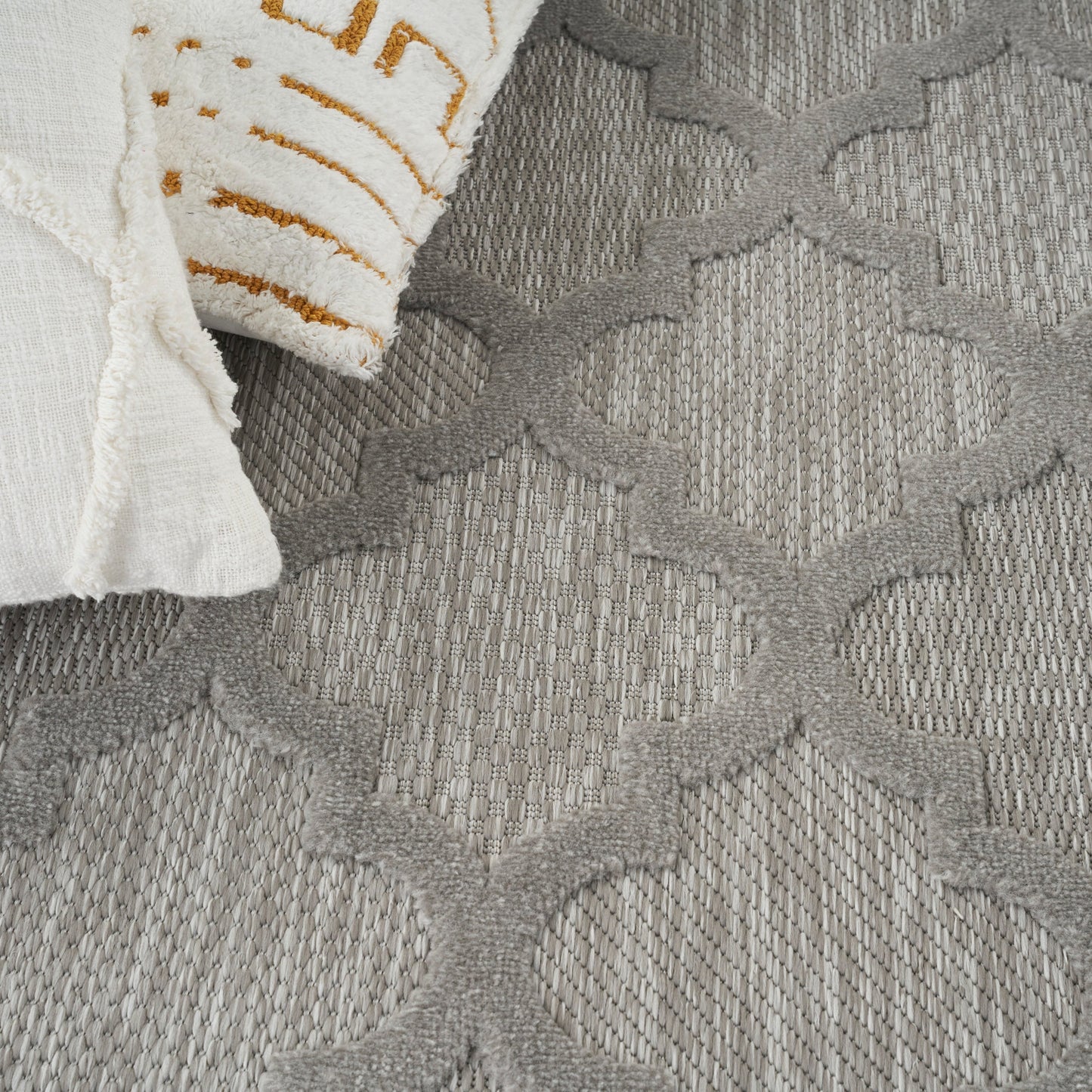 Tapis marocain en treillis Nourison, facile d'entretien, pour intérieur et extérieur