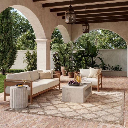 Tapis marocain en treillis Nourison, facile d'entretien, pour intérieur et extérieur