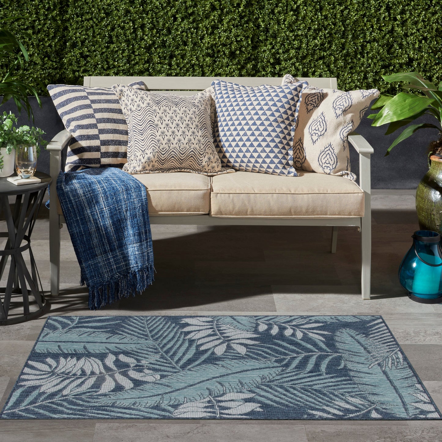 Tapis d'intérieur/extérieur nature Nourison Garden Oasis