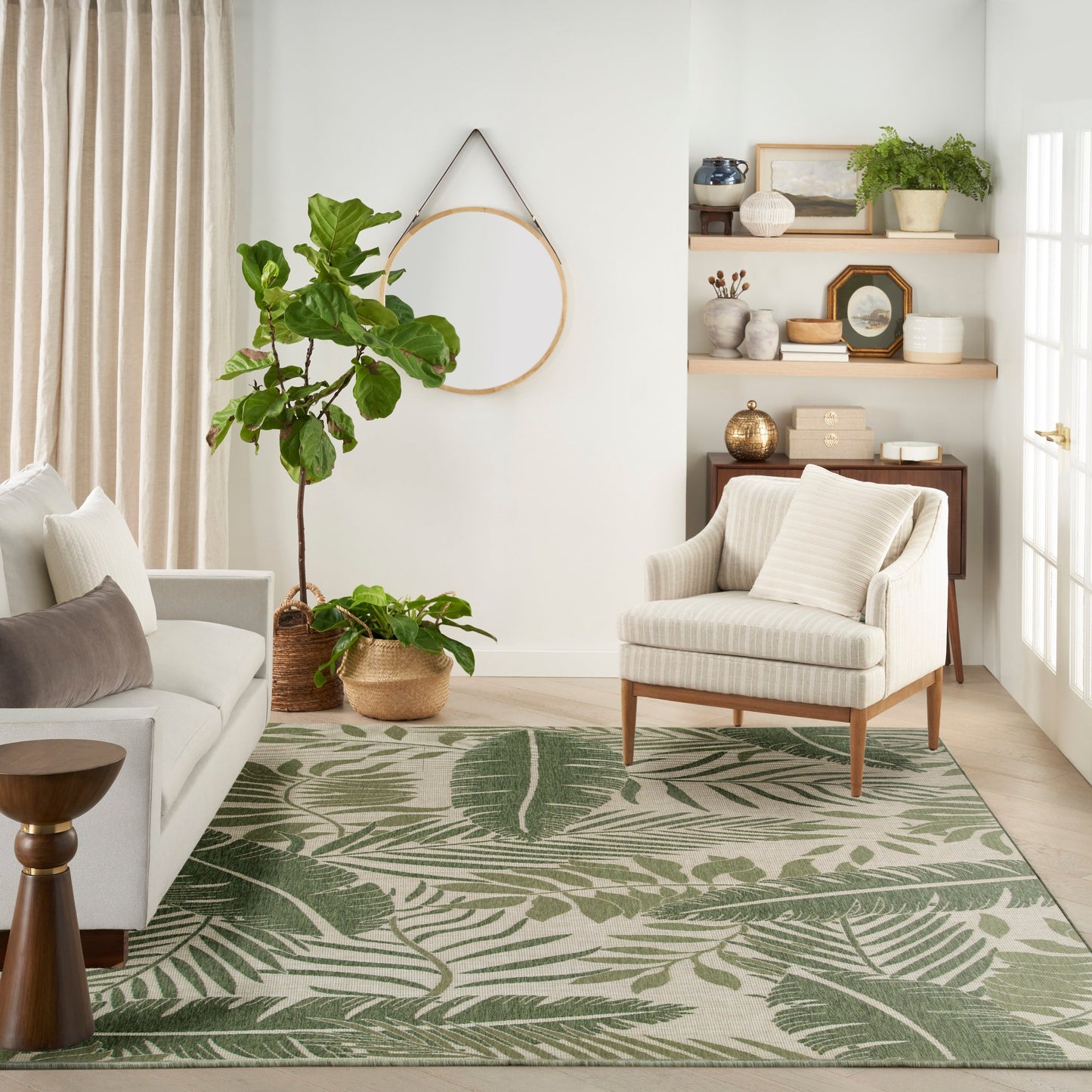 Tapis d'intérieur/extérieur nature Nourison Garden Oasis
