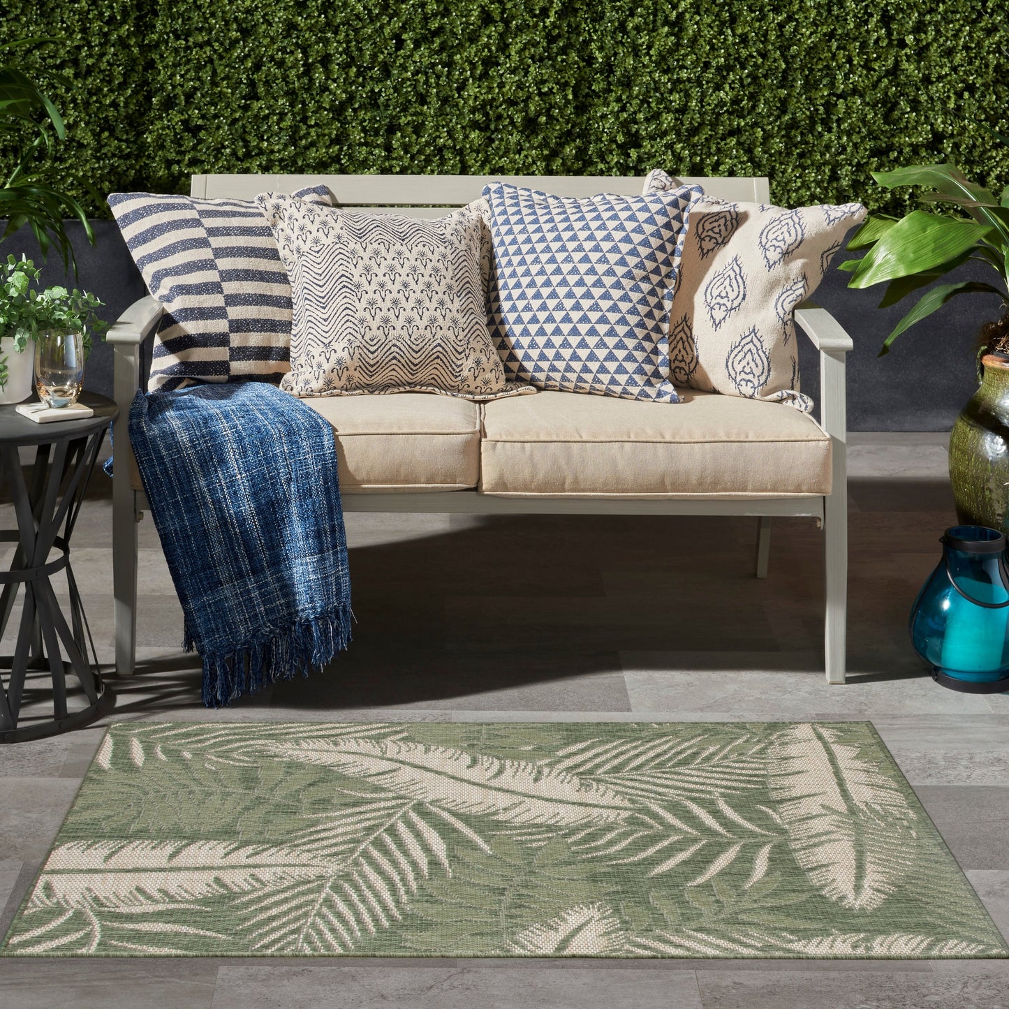 Tapis d'intérieur/extérieur nature Nourison Garden Oasis