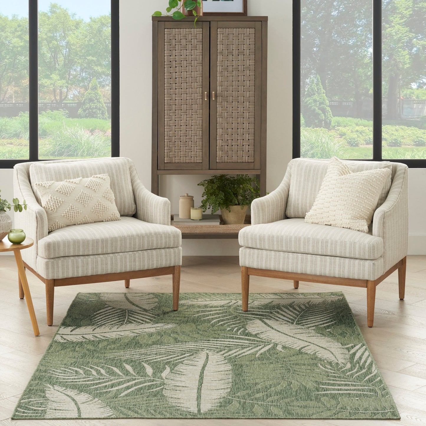 Tapis d'intérieur/extérieur nature Nourison Garden Oasis