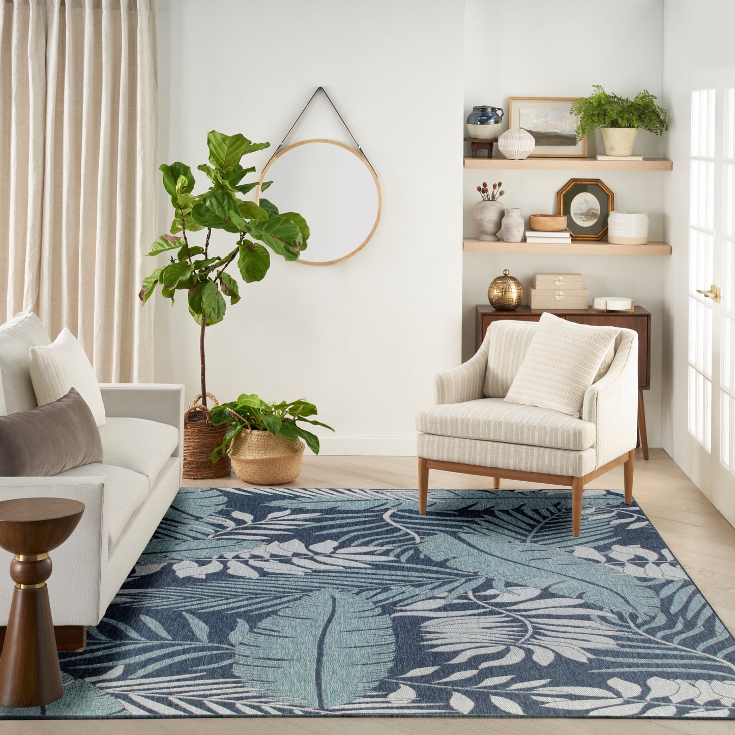 Tapis d'intérieur/extérieur nature Nourison Garden Oasis