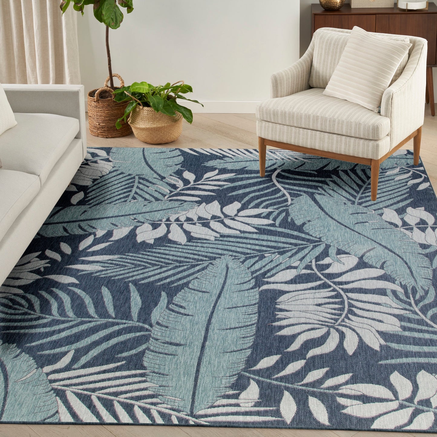 Tapis d'intérieur/extérieur nature Nourison Garden Oasis