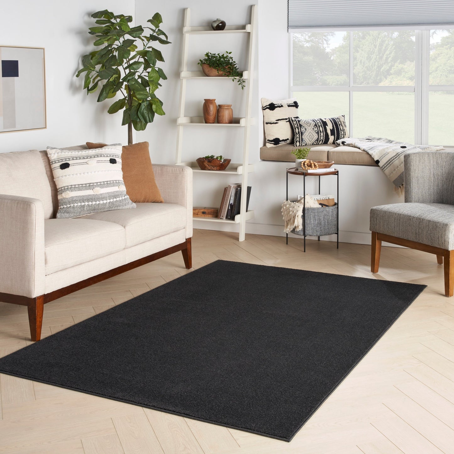 Tapis d'intérieur/extérieur moderne et solide Nourison
