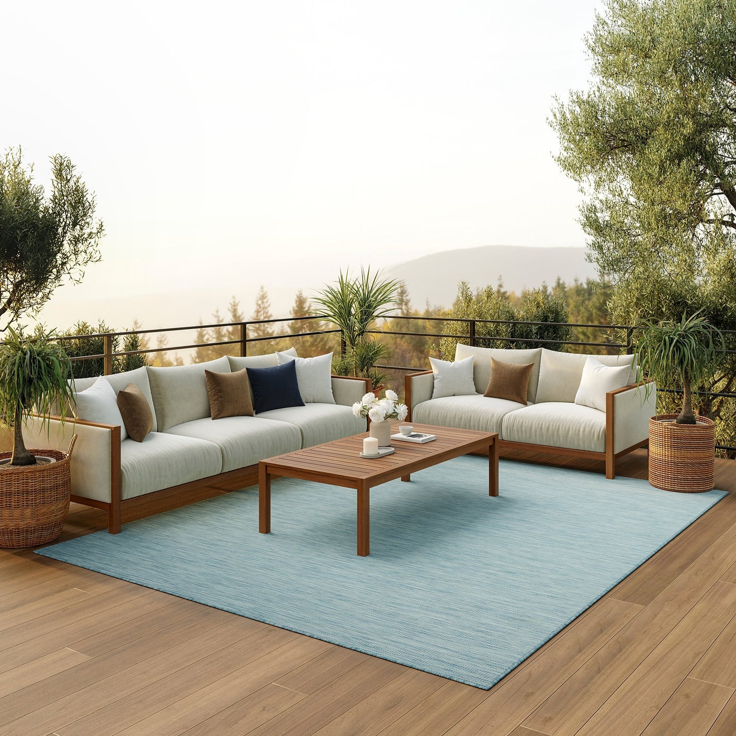 Tapis d'intérieur/extérieur moderne et décontracté Nourison Positano