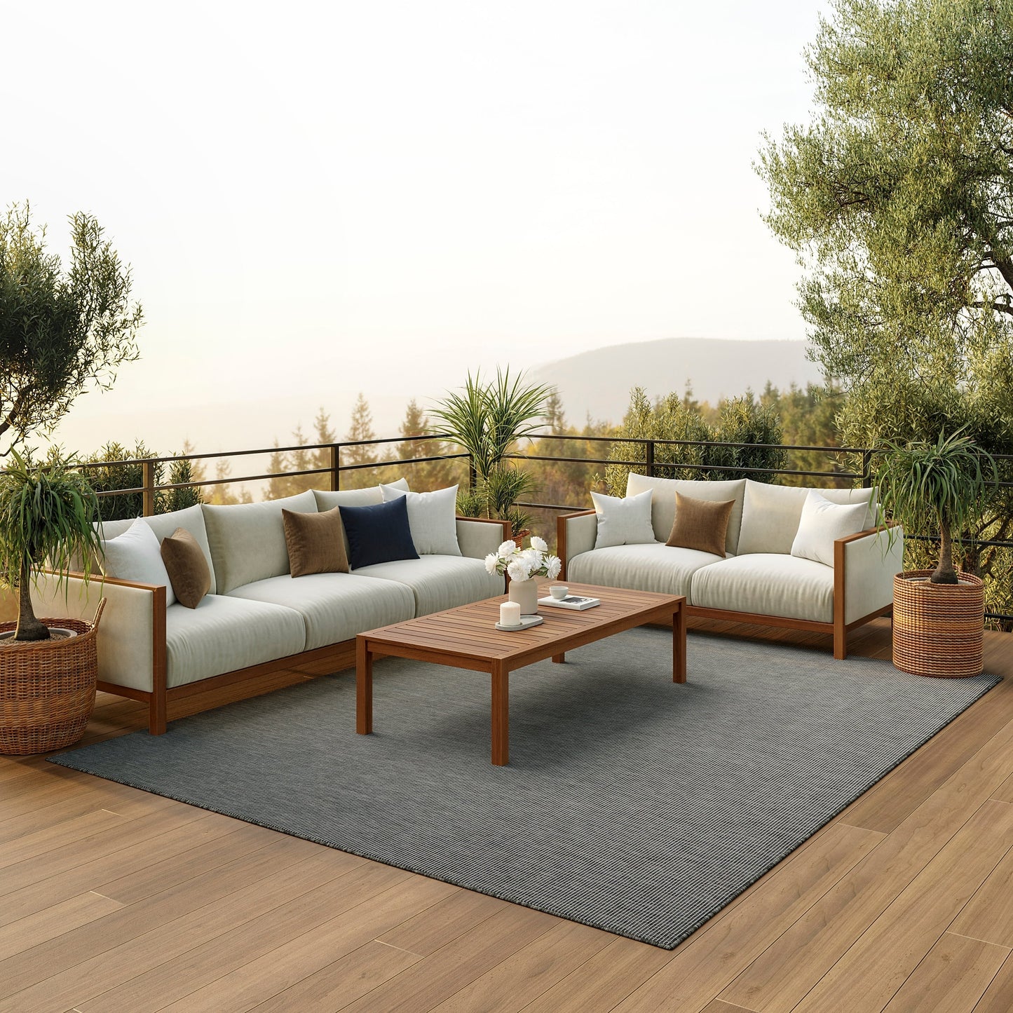 Tapis d'intérieur/extérieur moderne et décontracté Nourison Positano